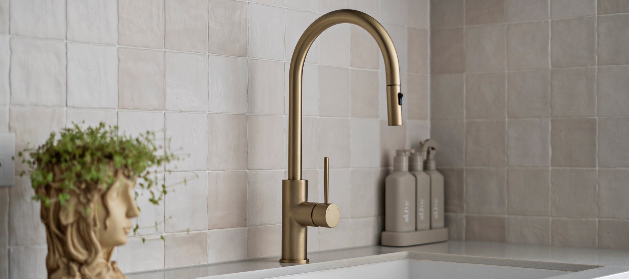 Brushed Brass Taps