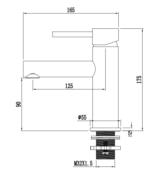 Haven Short Basin Mixer - Brushed Nickel