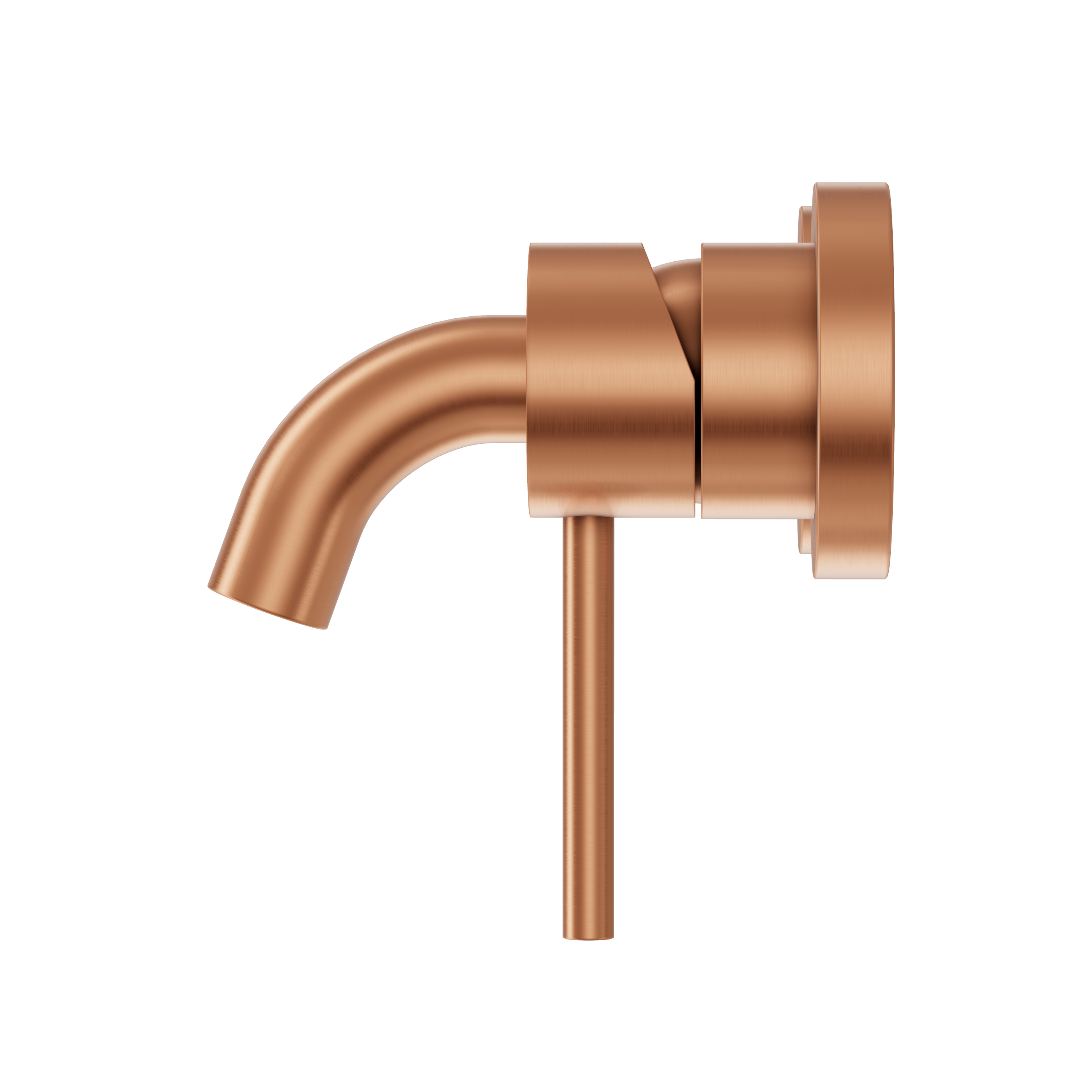 Haven Short Wall Mixer and Tap - Brushed Copper