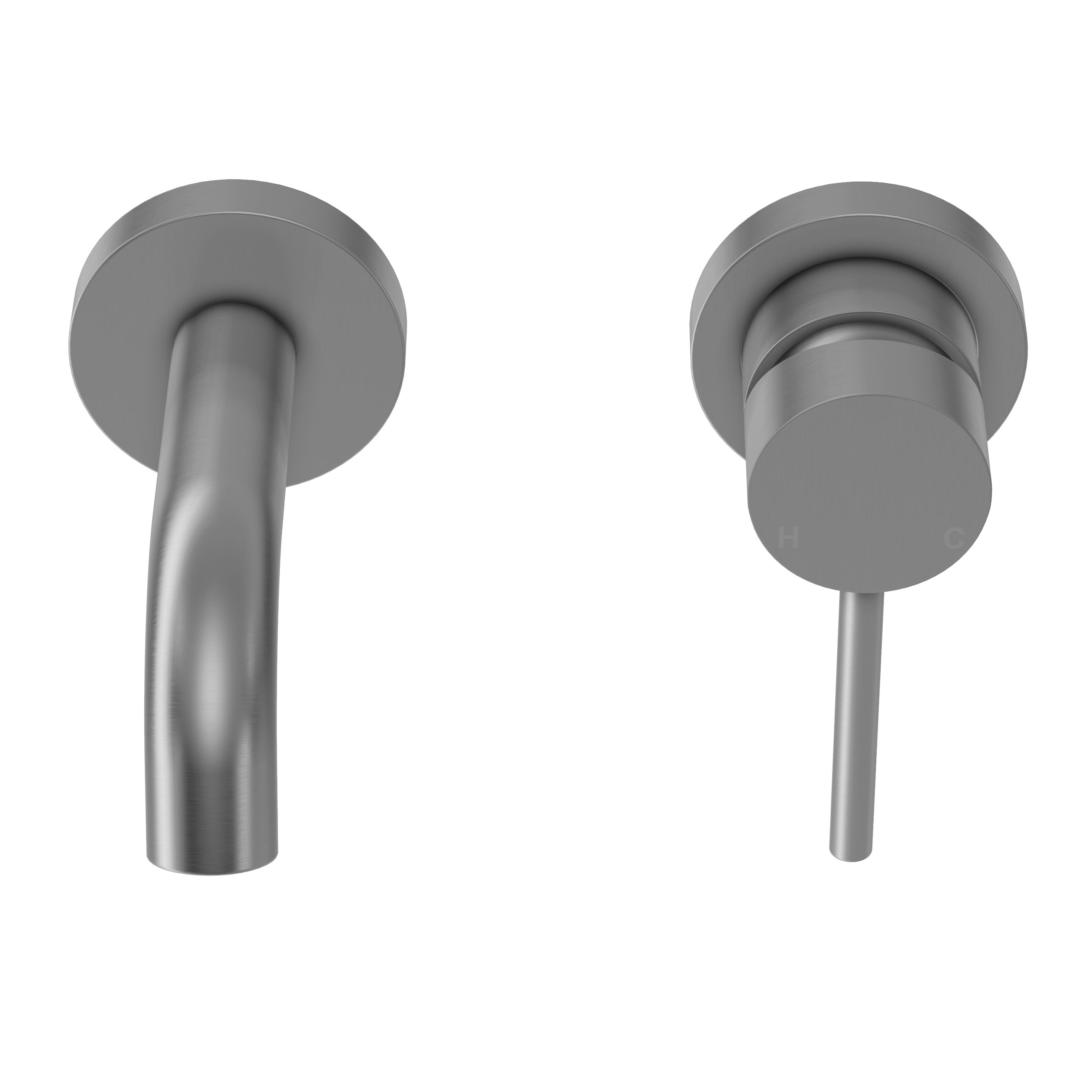 Haven Short Wall Mixer and Tap - Brushed Nickel