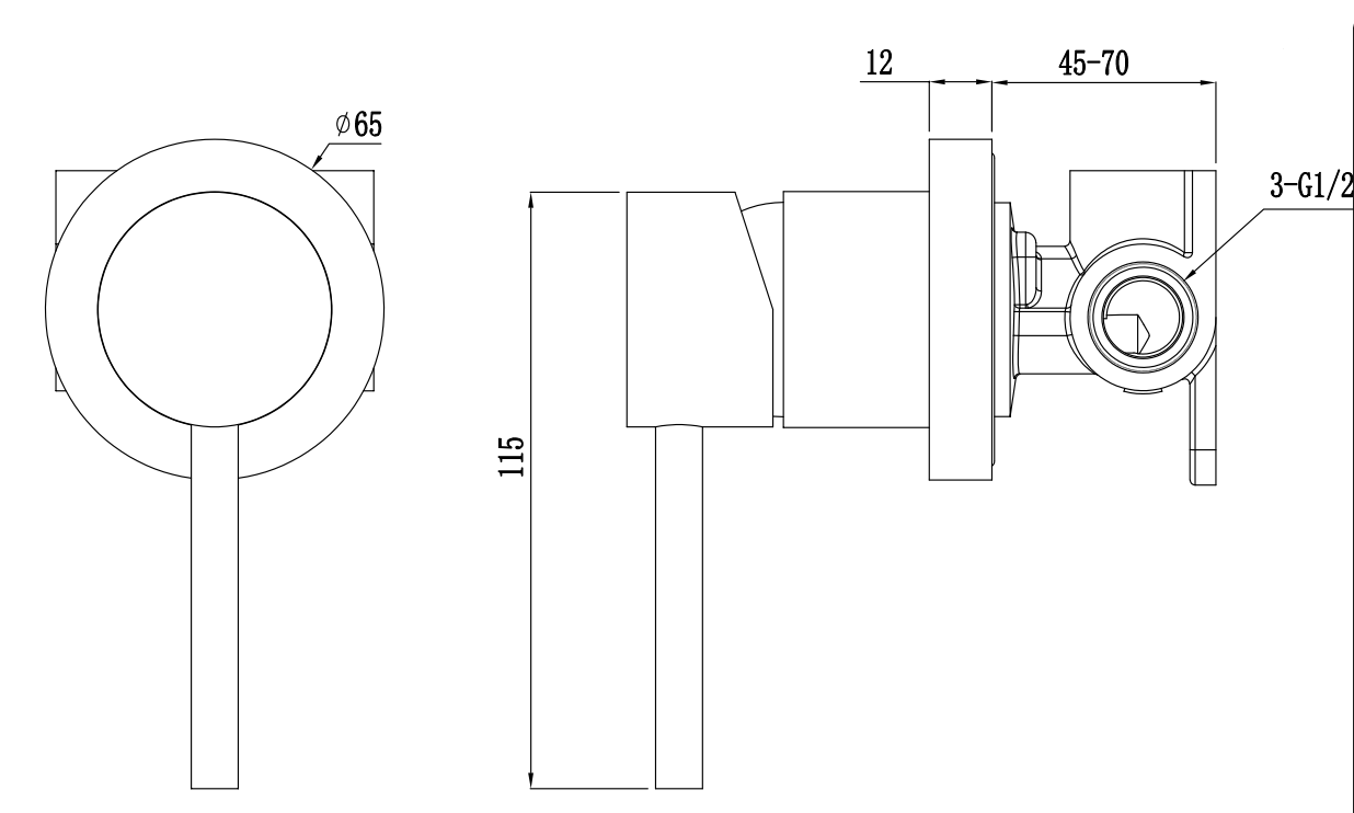 Haven Wall Mixer - Gun Metal Brushed