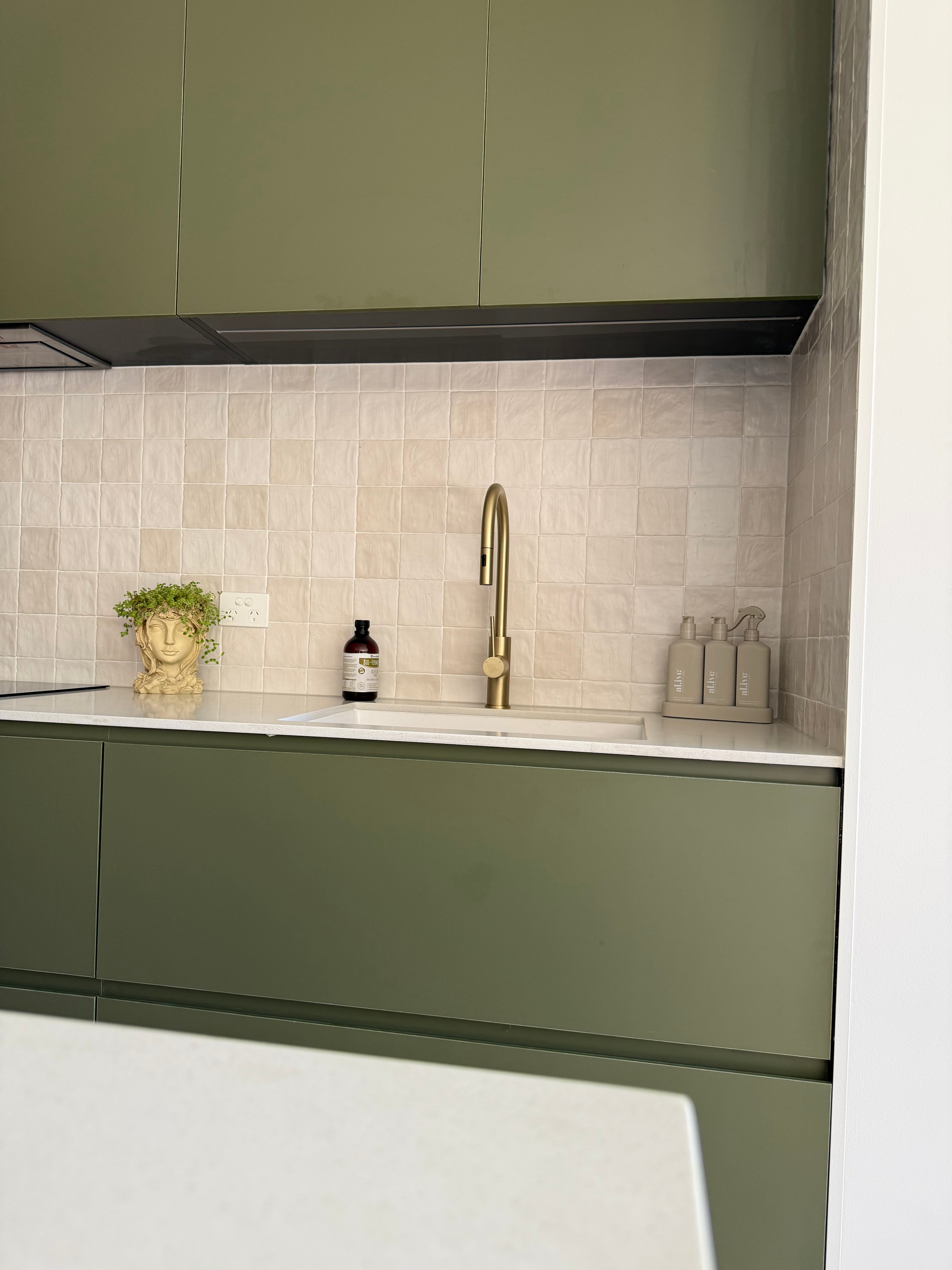 Haven Gooseneck Pull Out Mixer - Brushed Brass