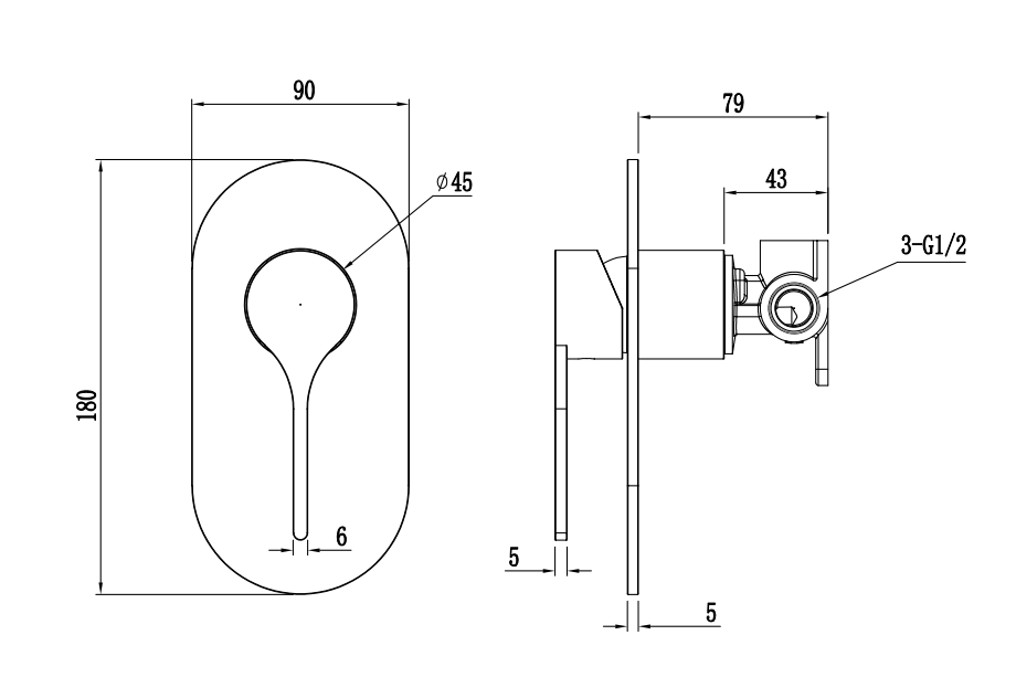 Sereno Wall Mixer - Antique Brass