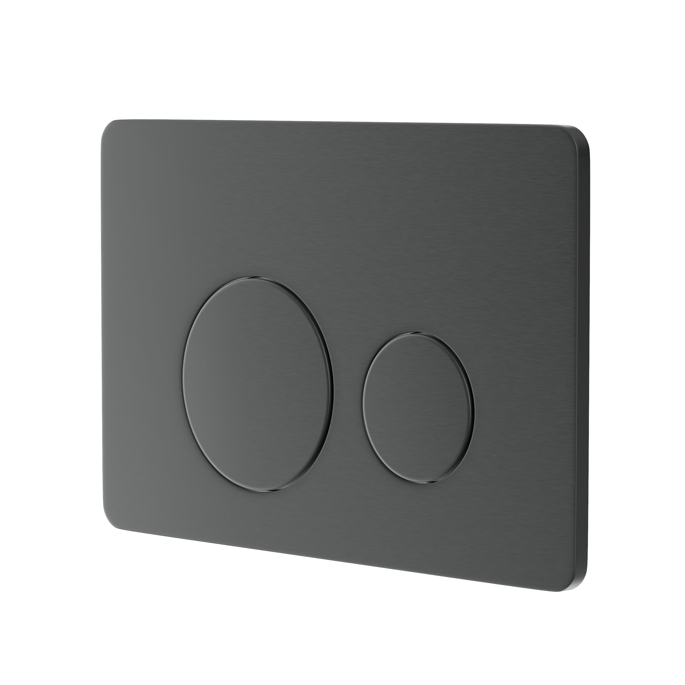 Wall Hung In-Wall Cistern + Round Flush Plate - Gun Metal Brushed
