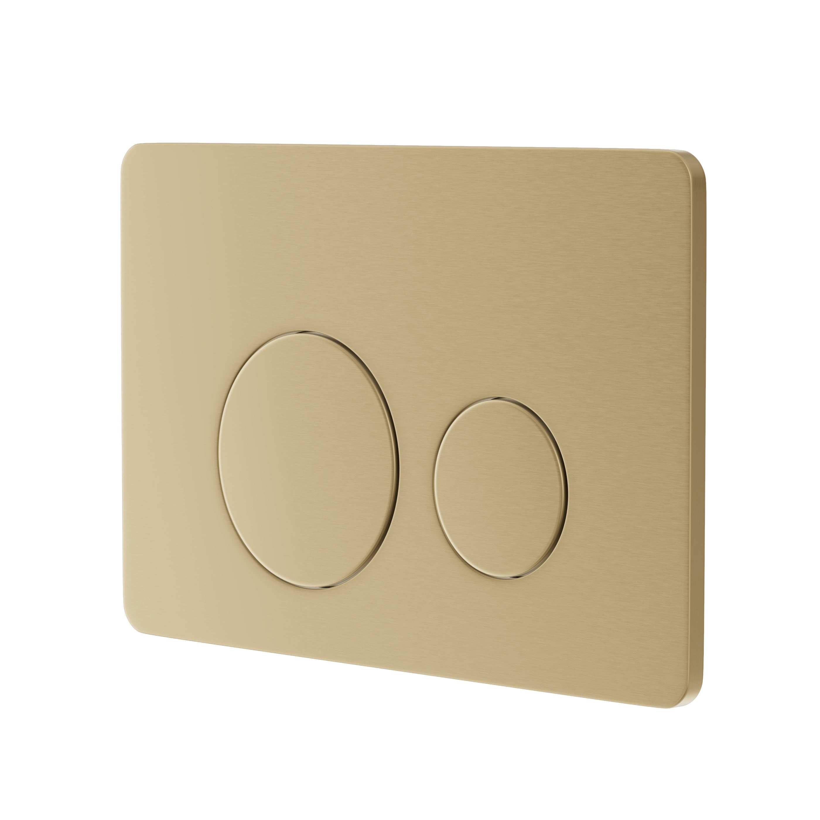 Wall Hung In-Wall Cistern + Round Flush Plate - Brushed Brass