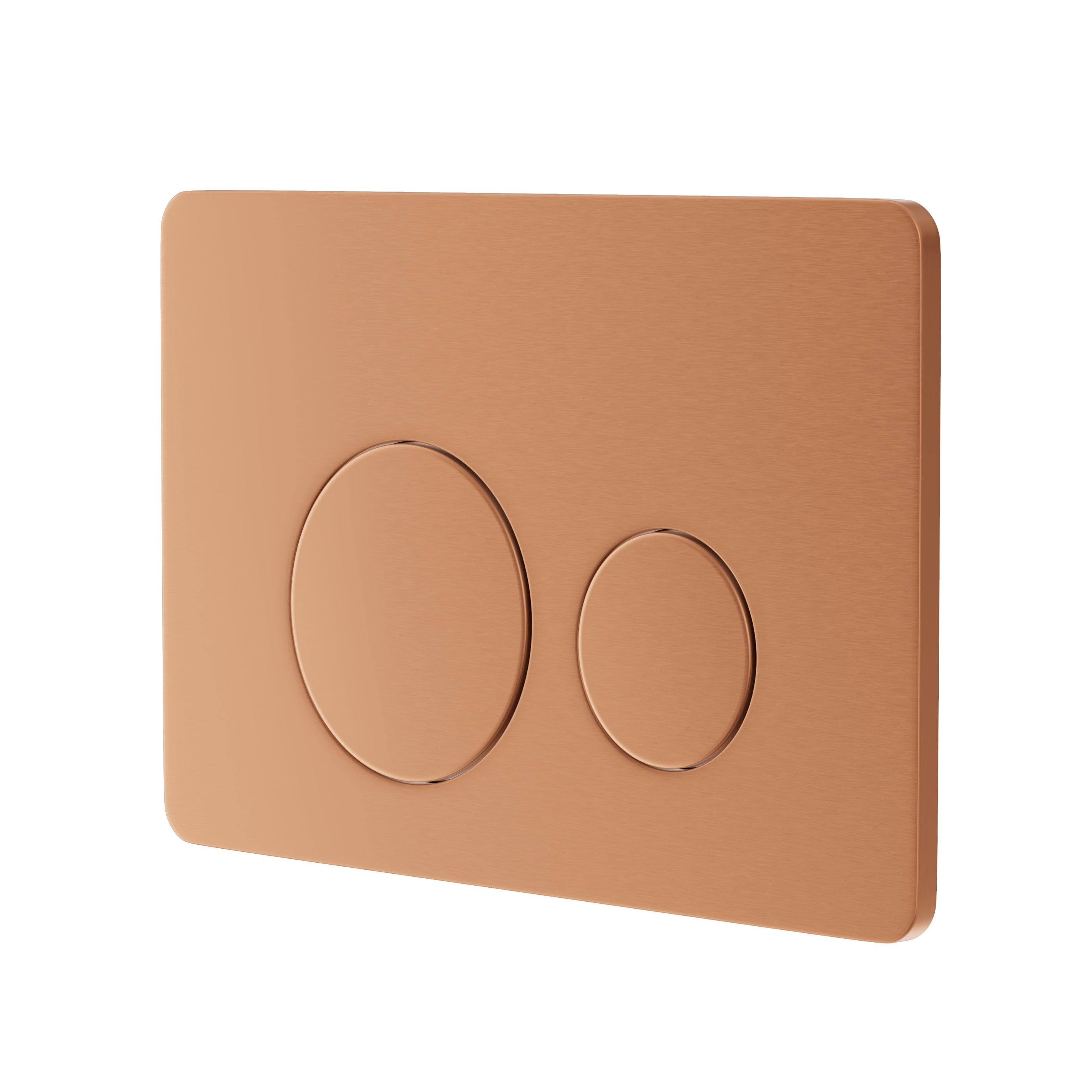 Wall Hung In-Wall Cistern + Round Flush Plate - Brushed Copper