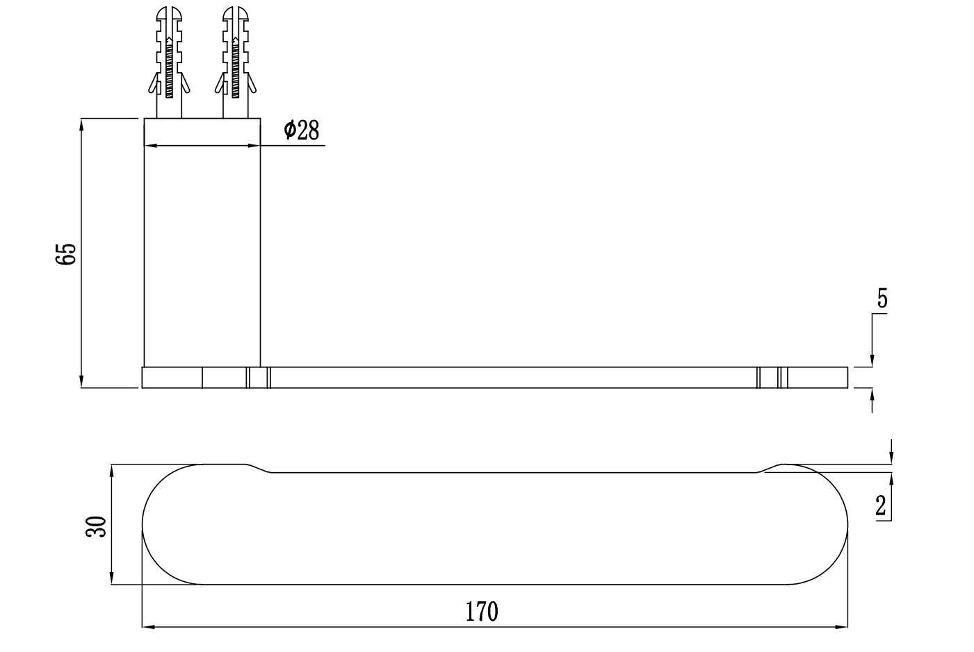 Toilet Roll Holder - Gun Metal Brushed