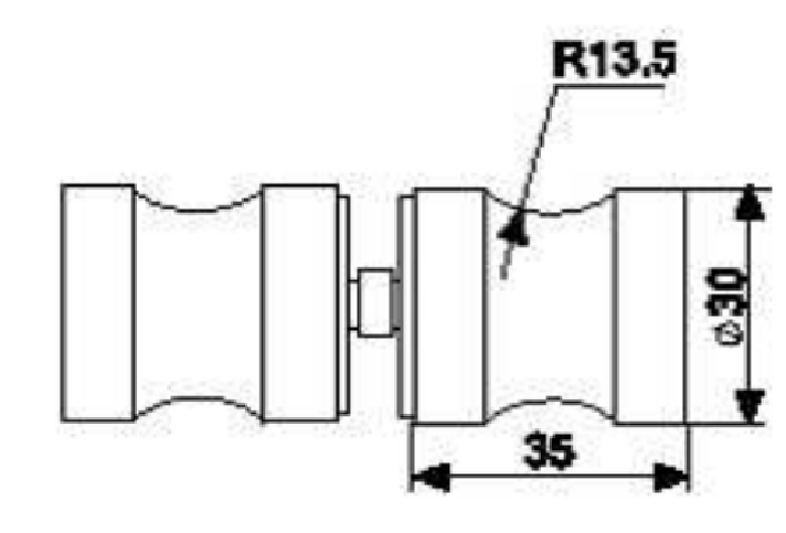 Shower Door Handle - Brushed Nickel