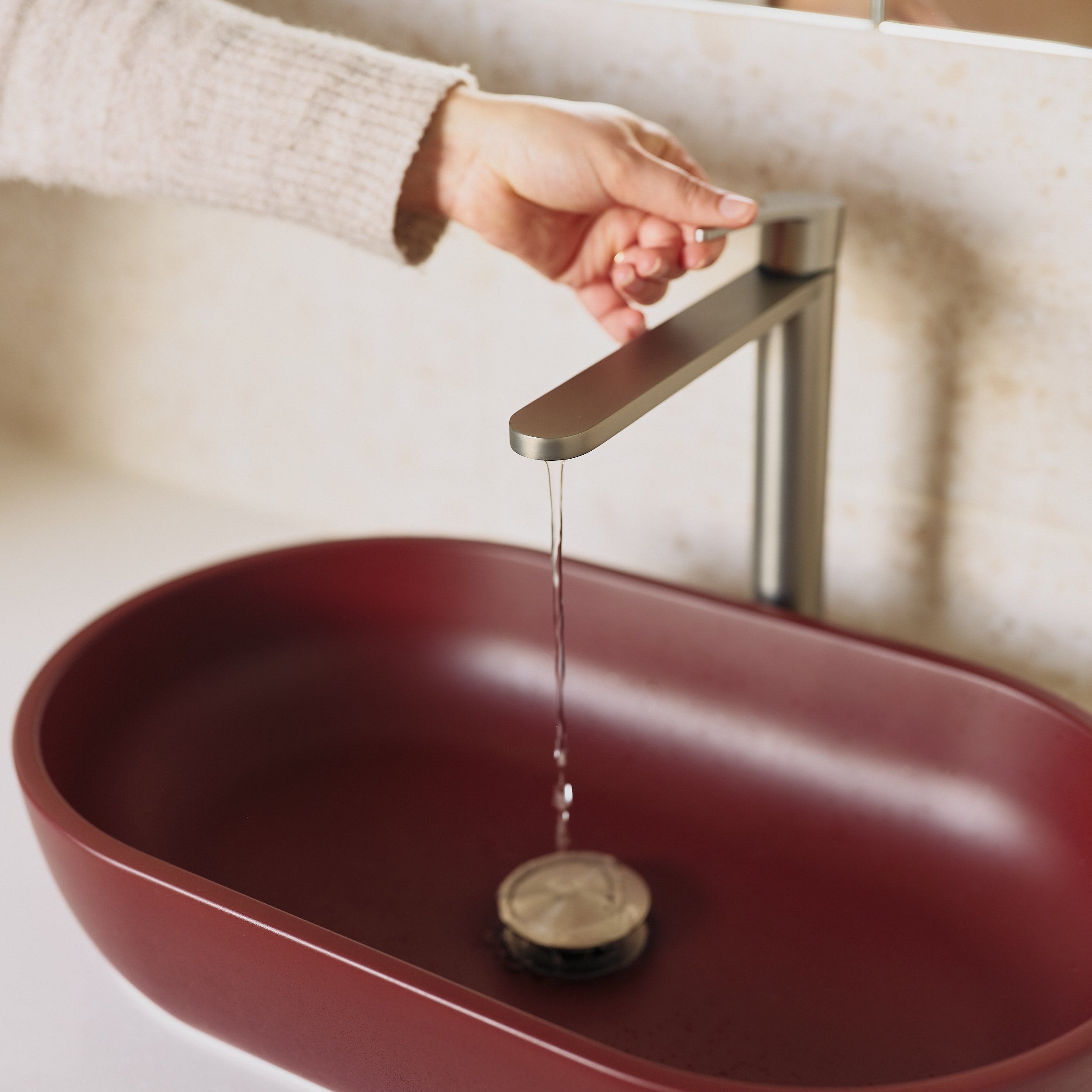 Sereno Tall Basin Mixer Tap - Brushed Nickel