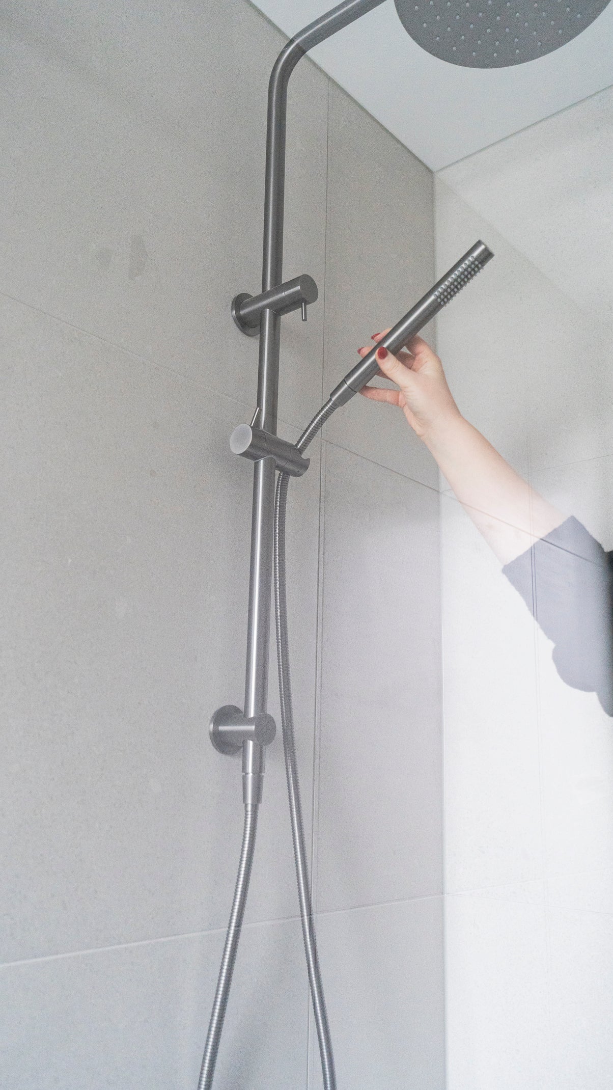 Shower Rail Set - Gun Metal Brushed