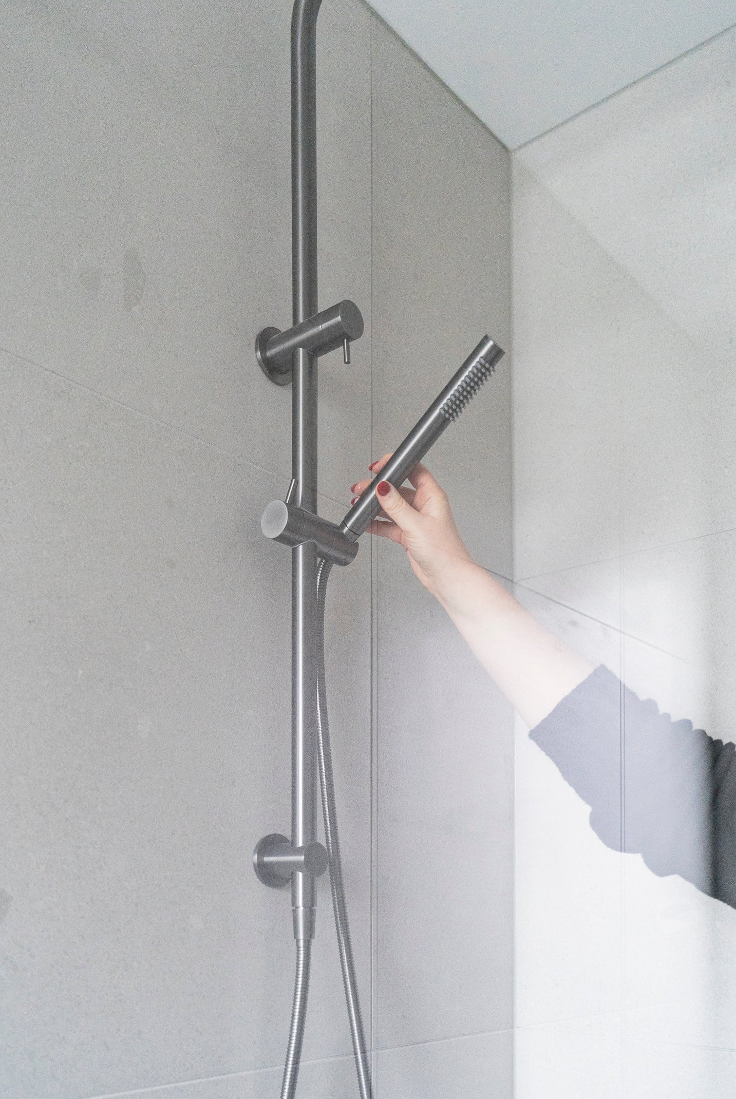 Shower Rail Set - Gun Metal Brushed