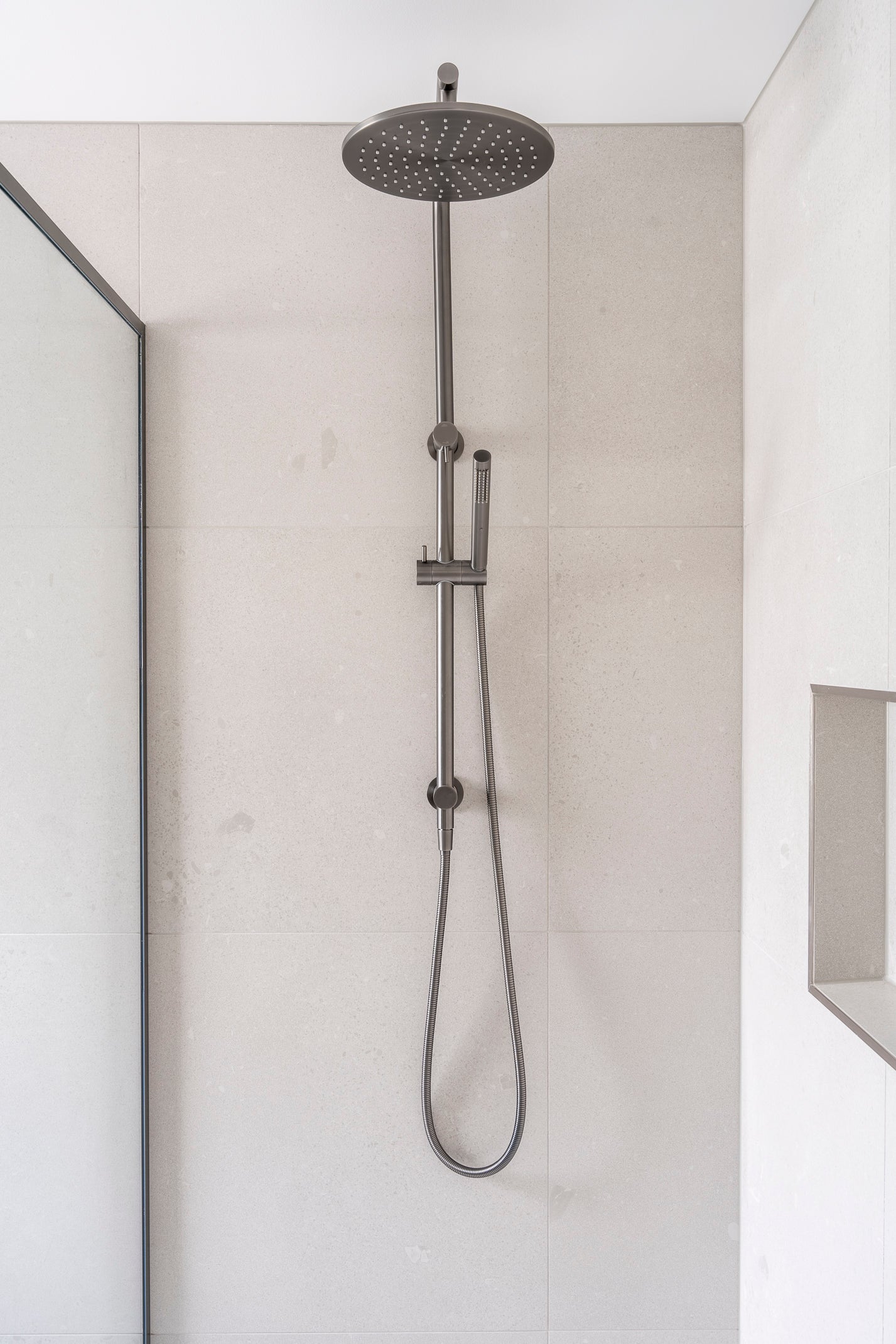 Shower Rail Set - Gun Metal Brushed