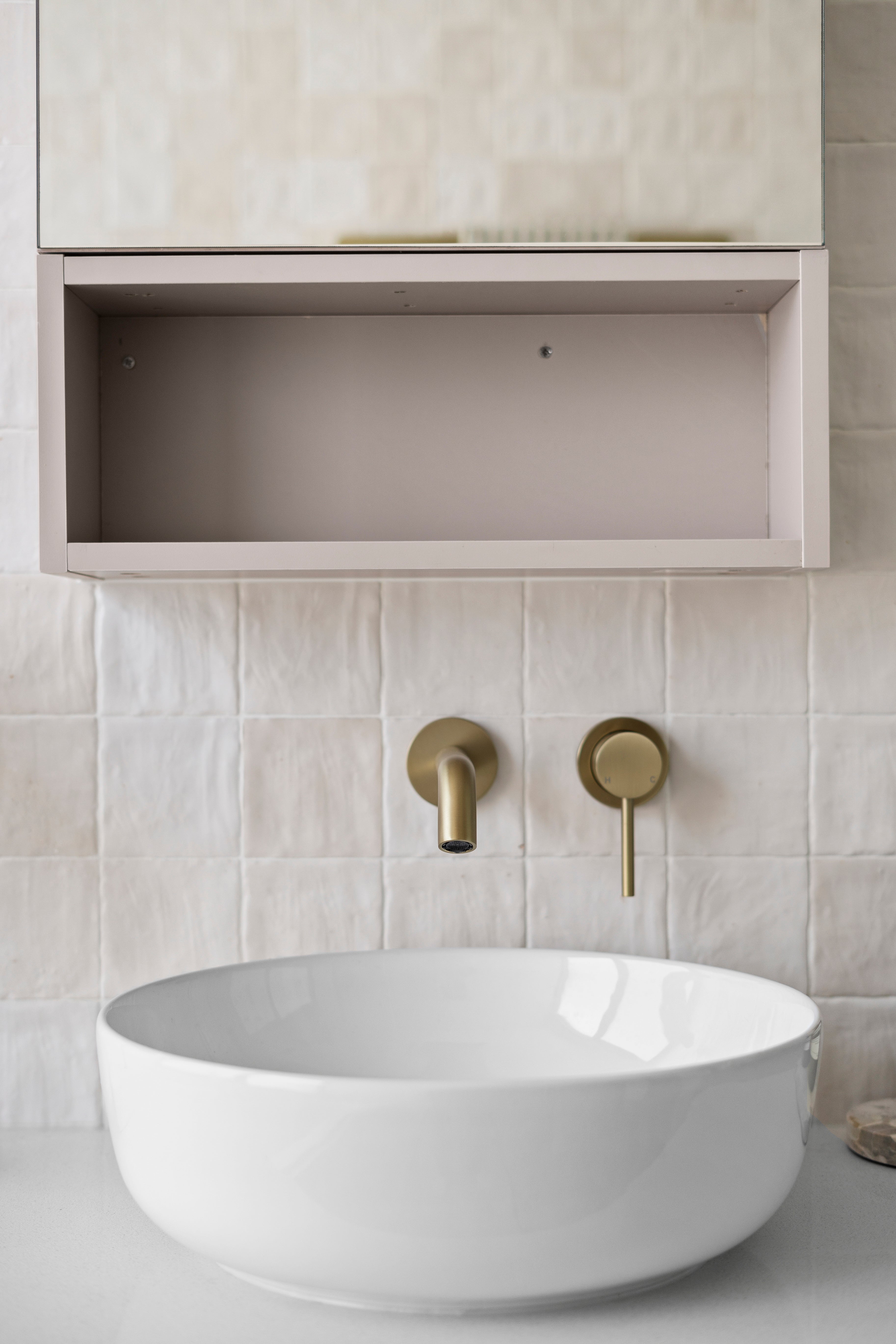 Haven Minimal Wall Mixer and Tap - Brushed Brass