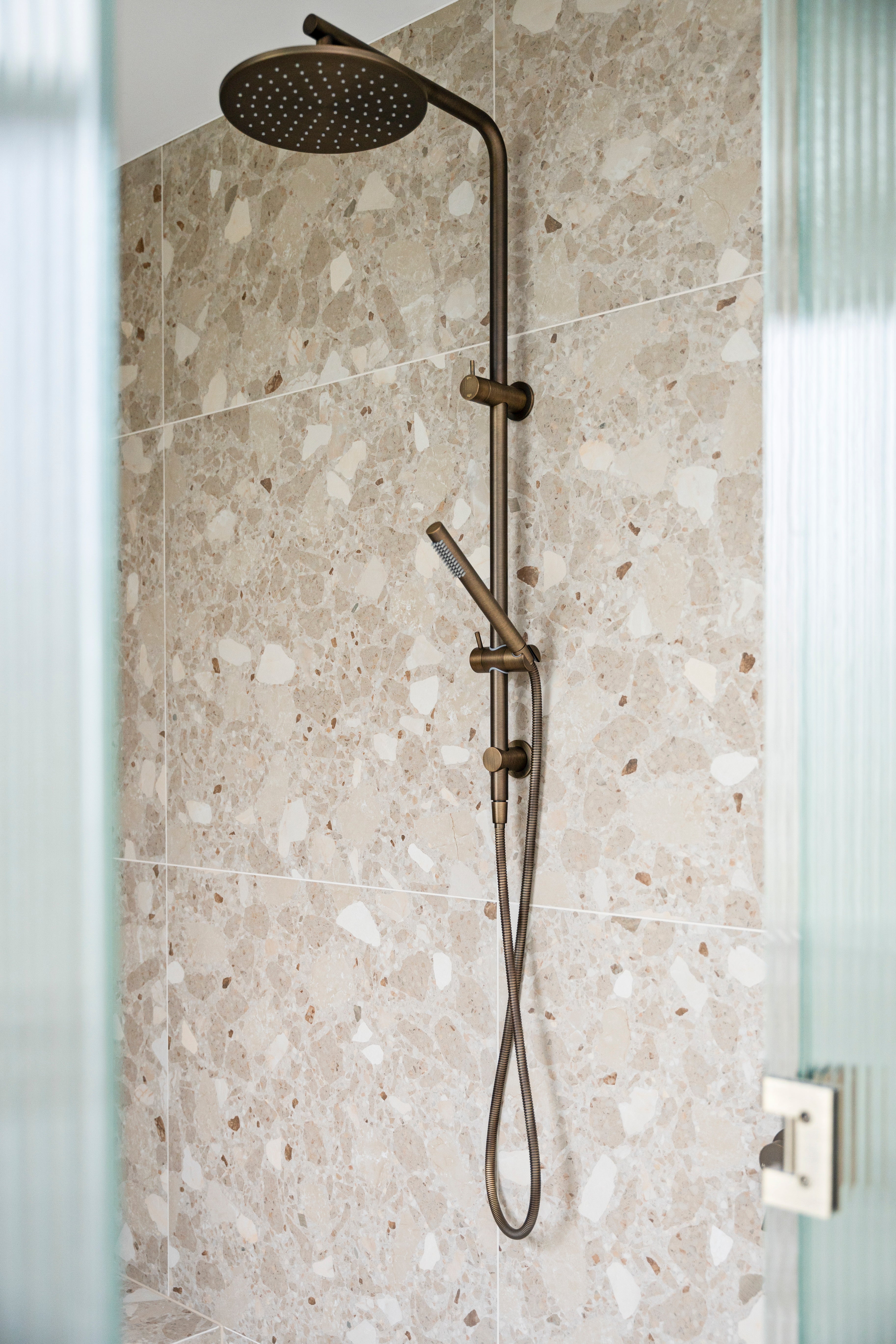 Shower Rail Set - Antique Brass