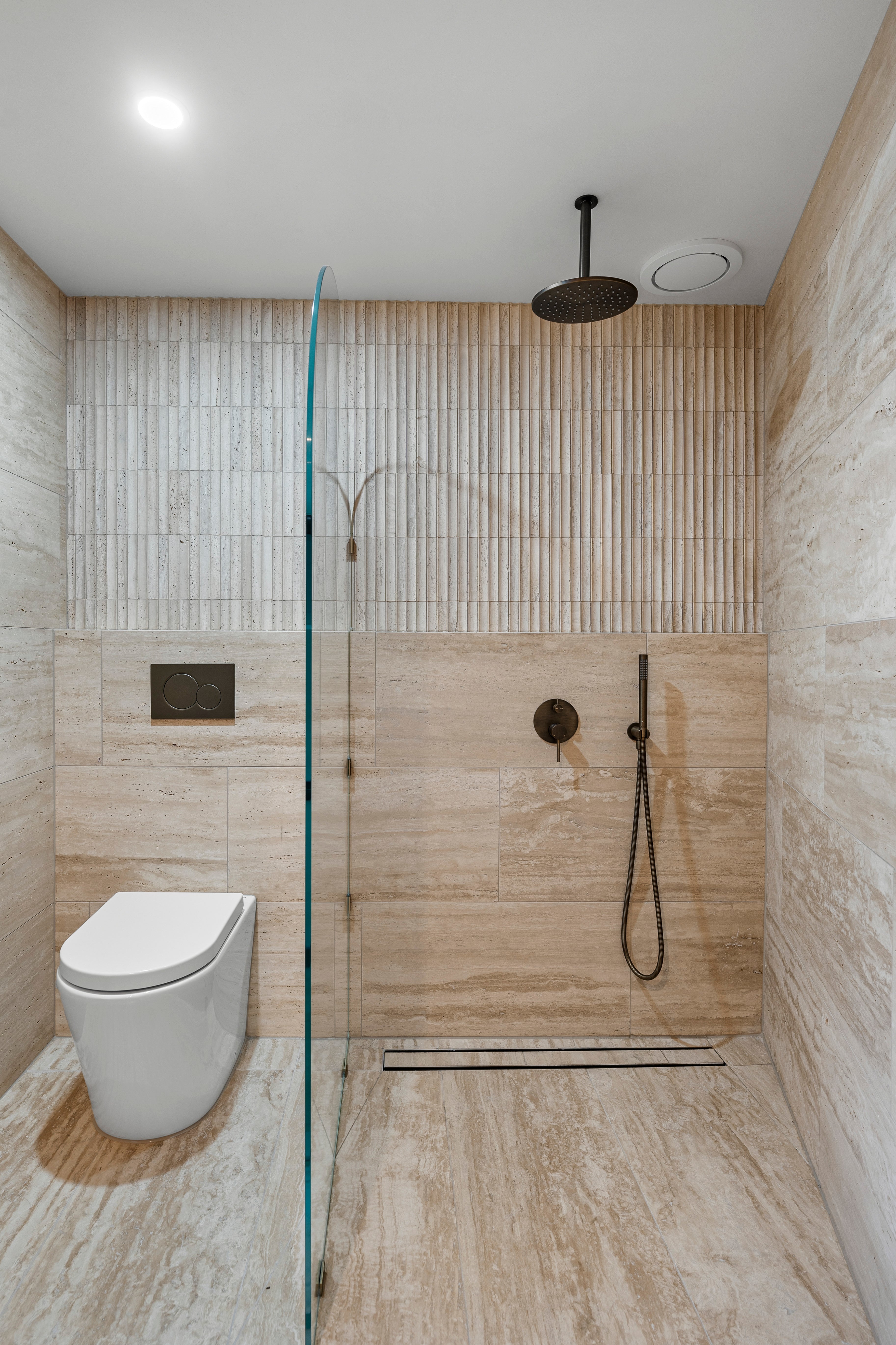 Ceiling Shower Head & Arm - Antique Brass