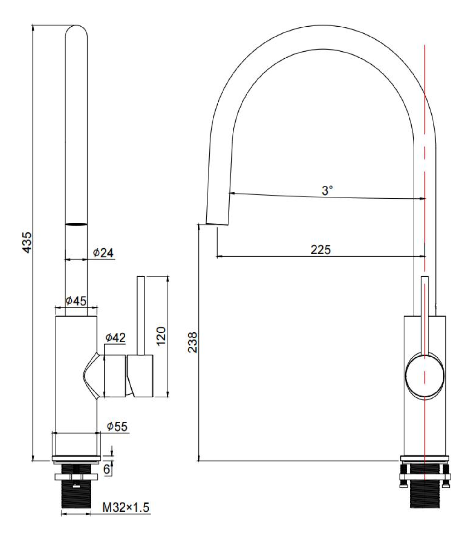Haven Gooseneck Mixer - Brushed Nickel