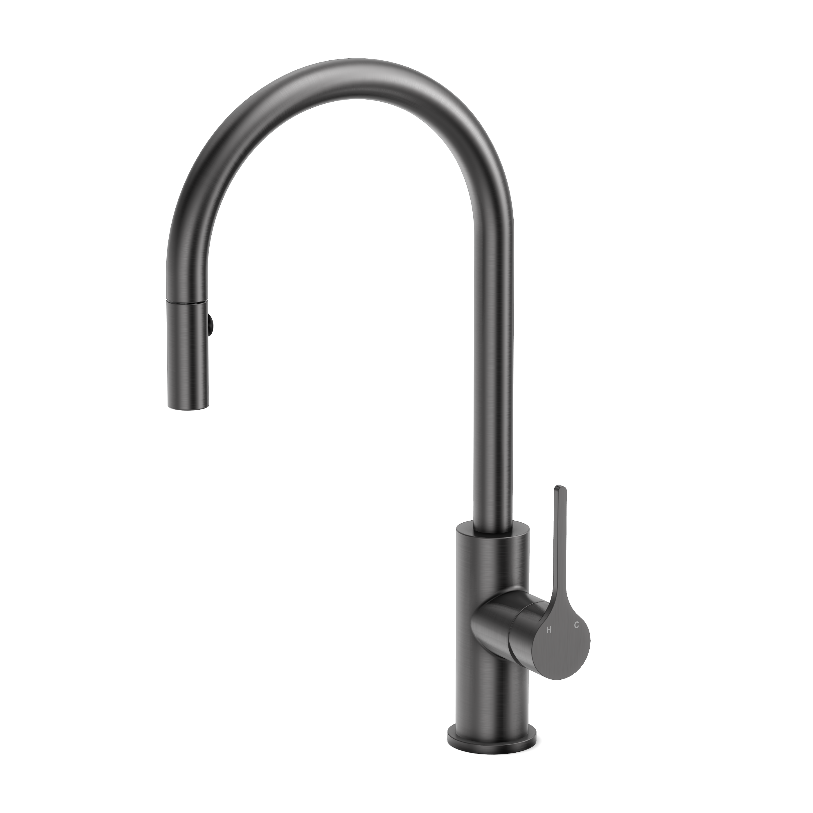 Sereno Gooseneck Pull Out Mixer - Gun Metal Brushed