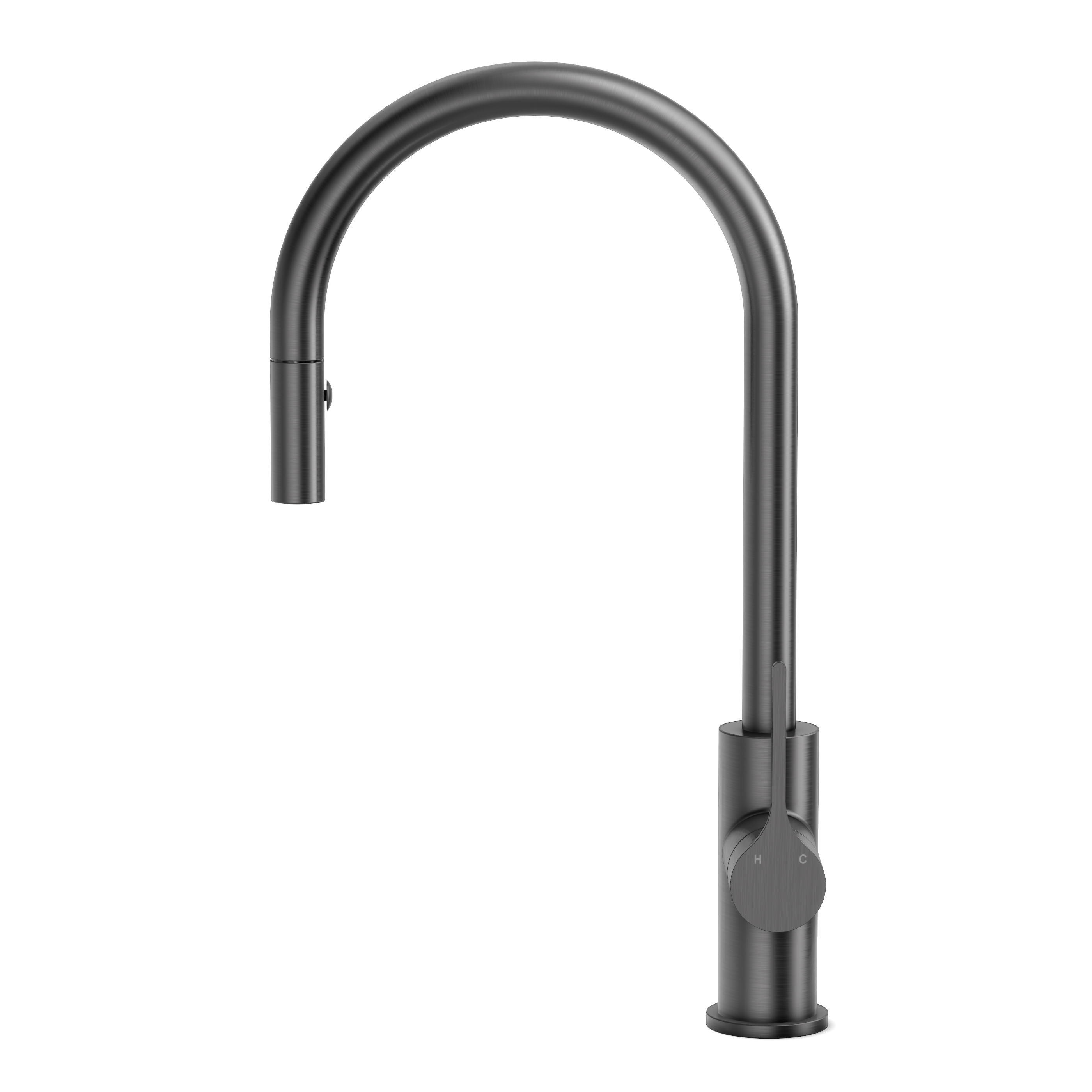 Sereno Gooseneck Pull Out Mixer - Gun Metal Brushed