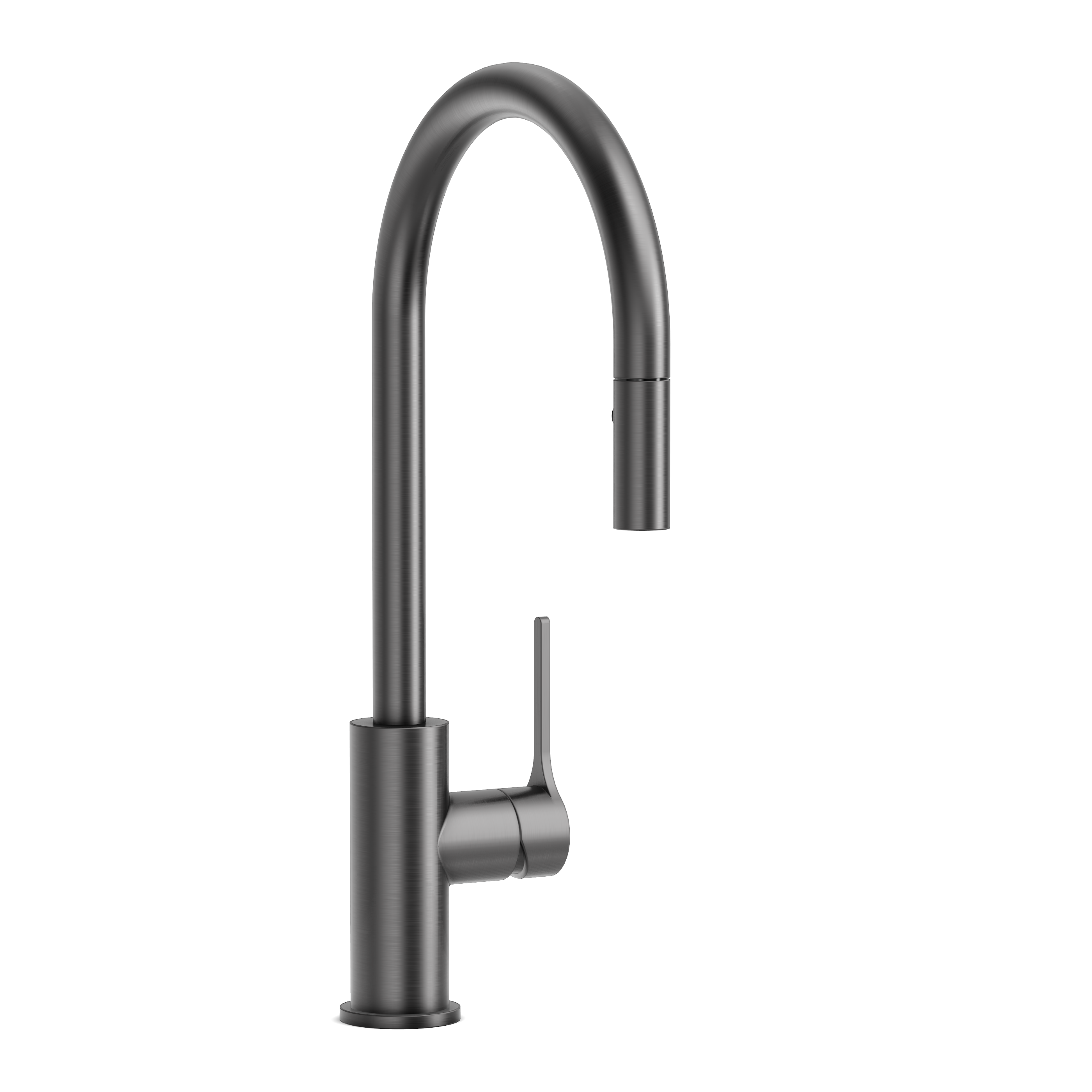 Sereno Gooseneck Pull Out Mixer - Gun Metal Brushed