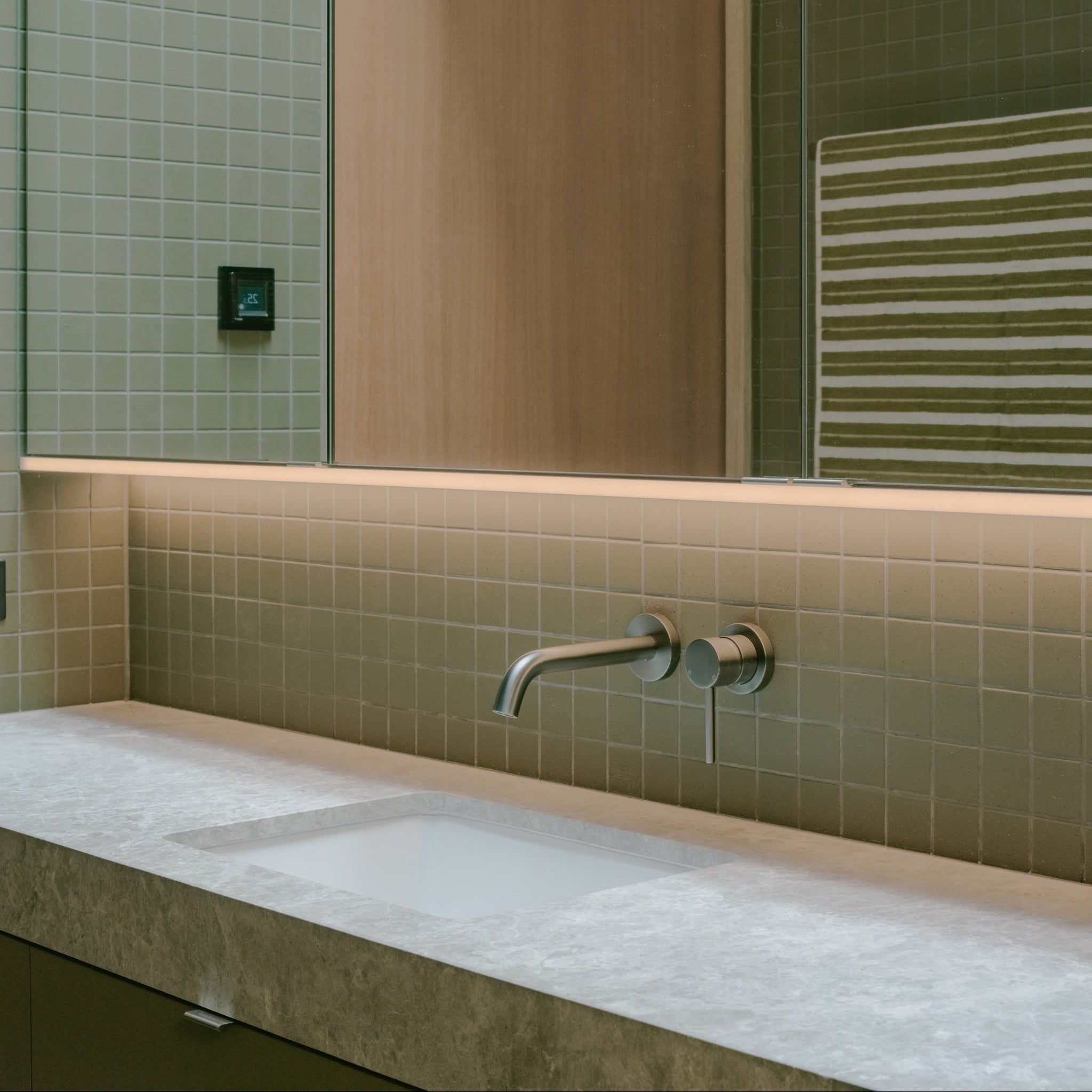 Haven Minimal Wall Mixer and Tap - Gun Metal Brushed