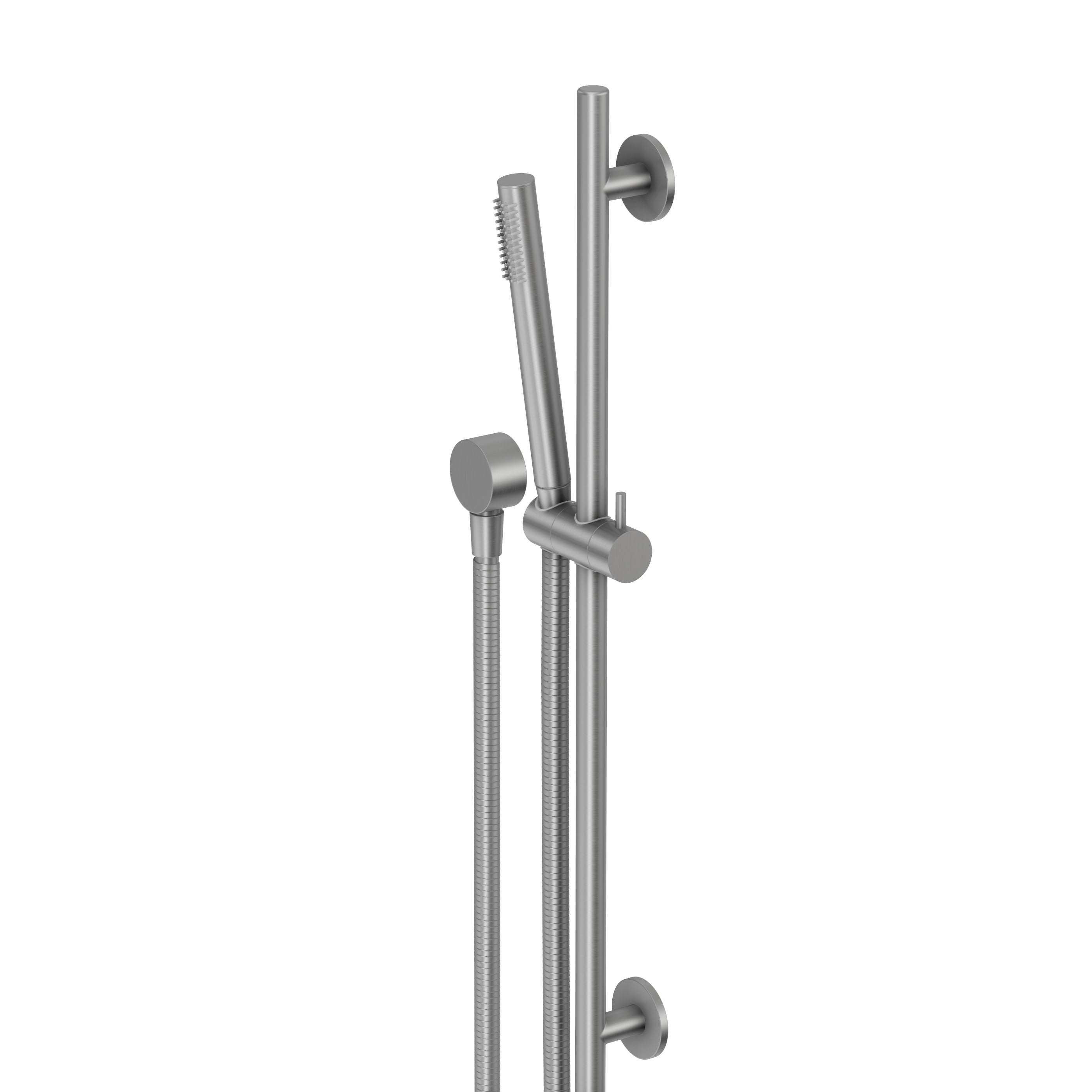 Adjustable Shower Rail Set - Brushed Nickel