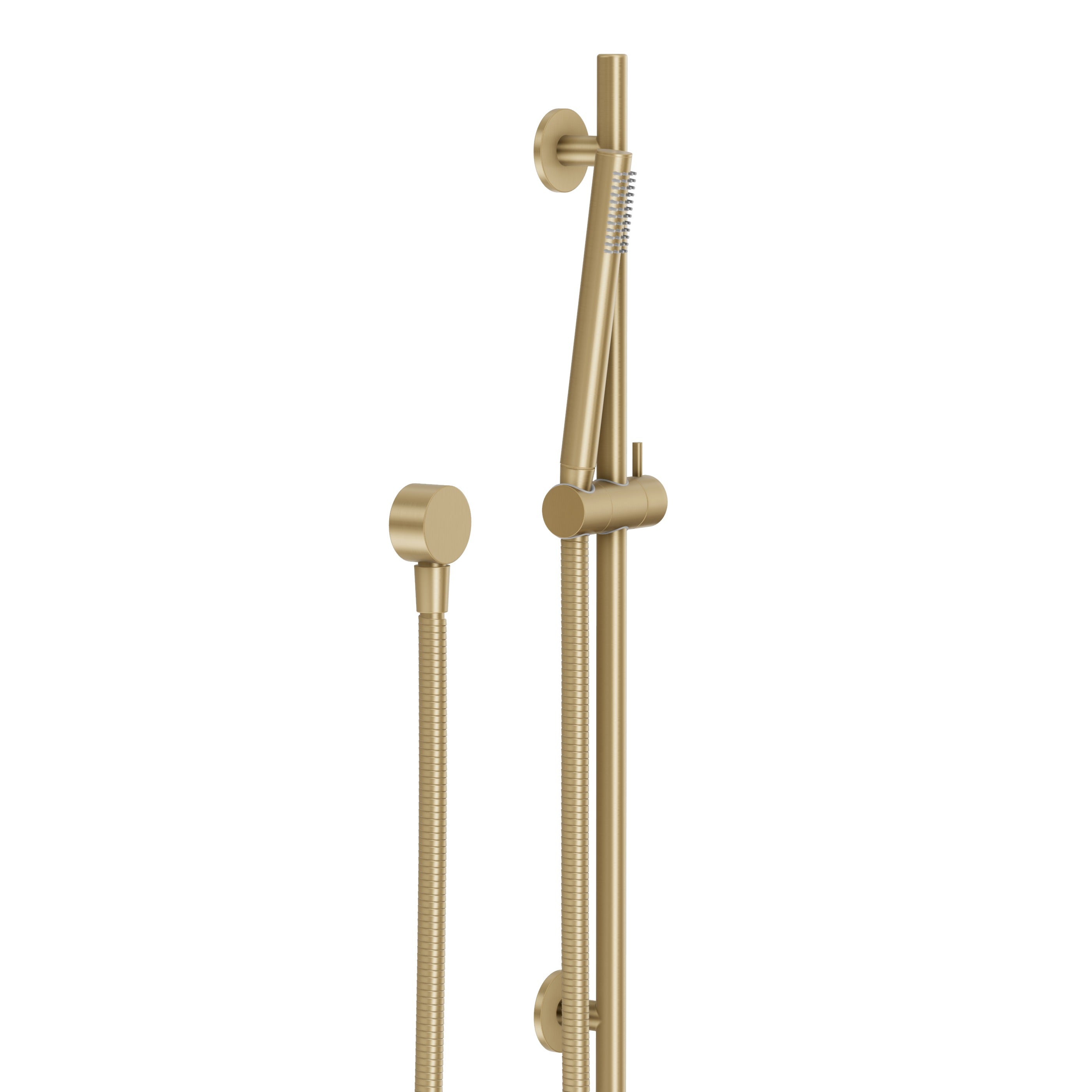 Adjustable Shower Rail Set - Brushed Brass