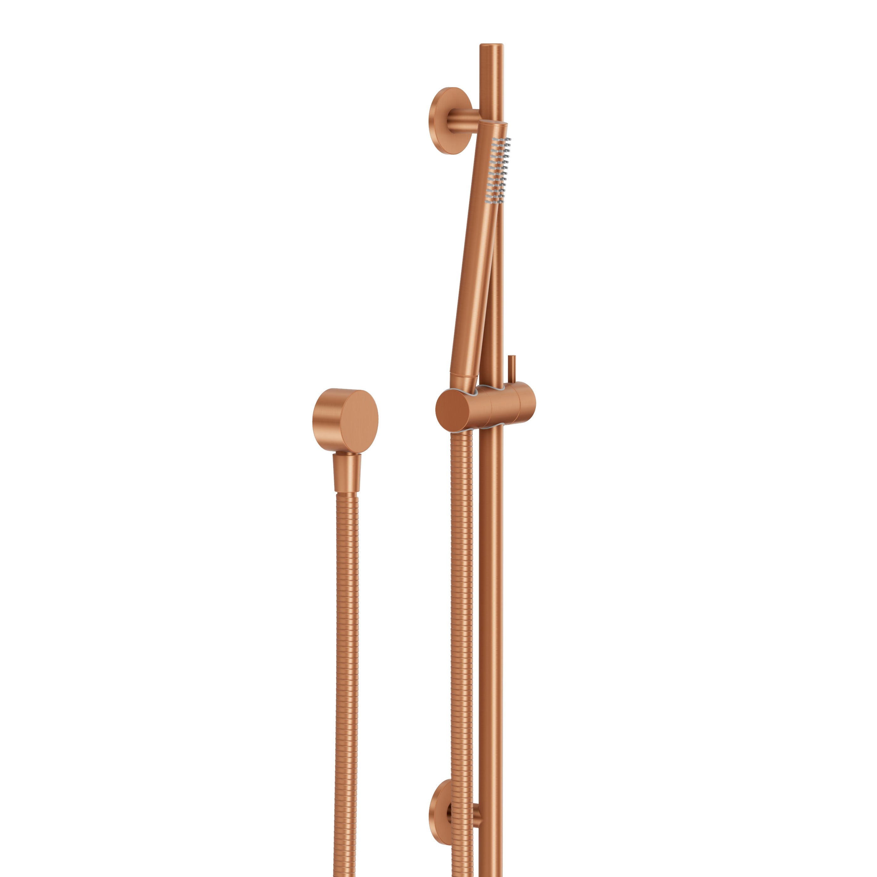 Adjustable Shower Rail Set - Brushed Copper