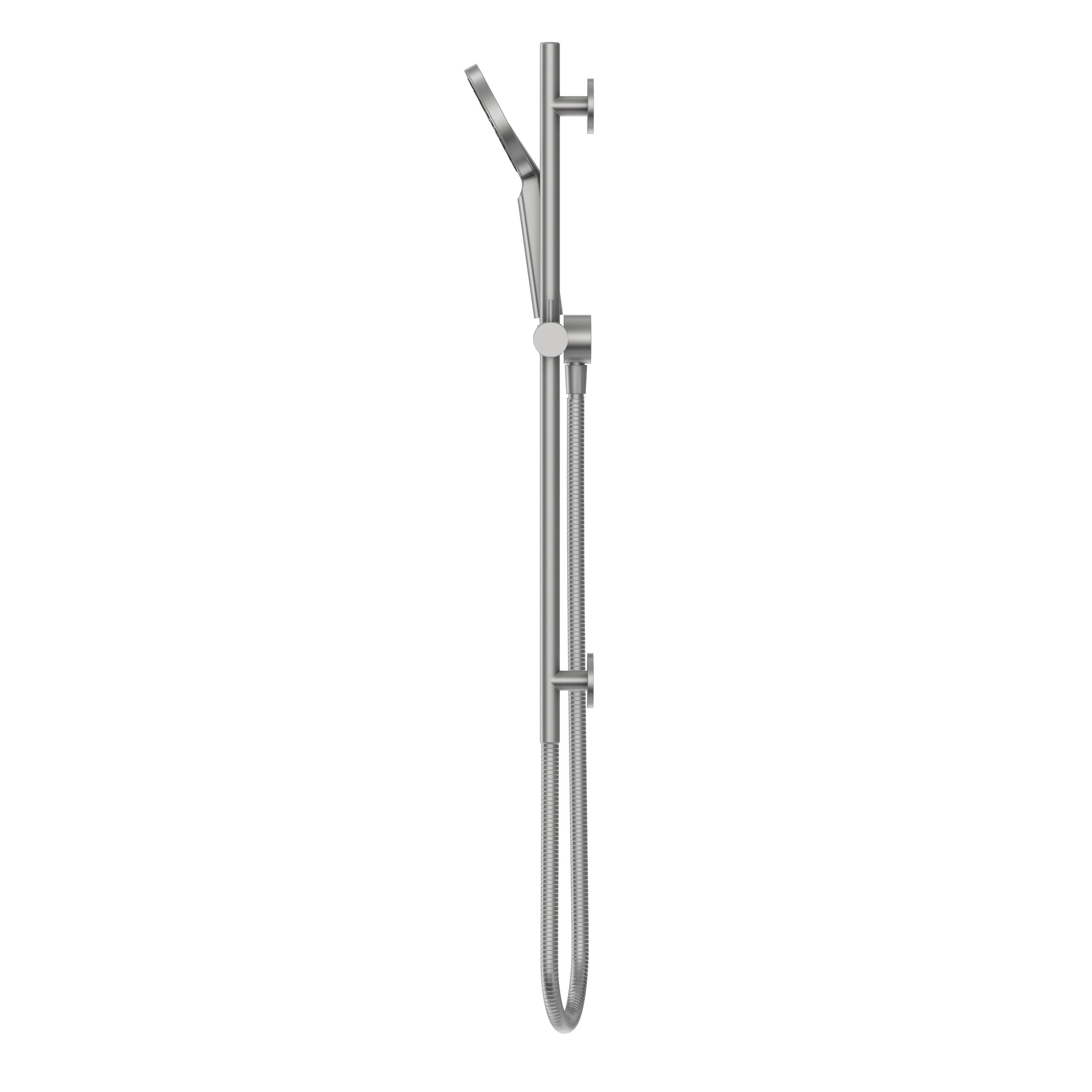 Adjustable Shower Rail Set with Round Hand Wand - Brushed Nickel