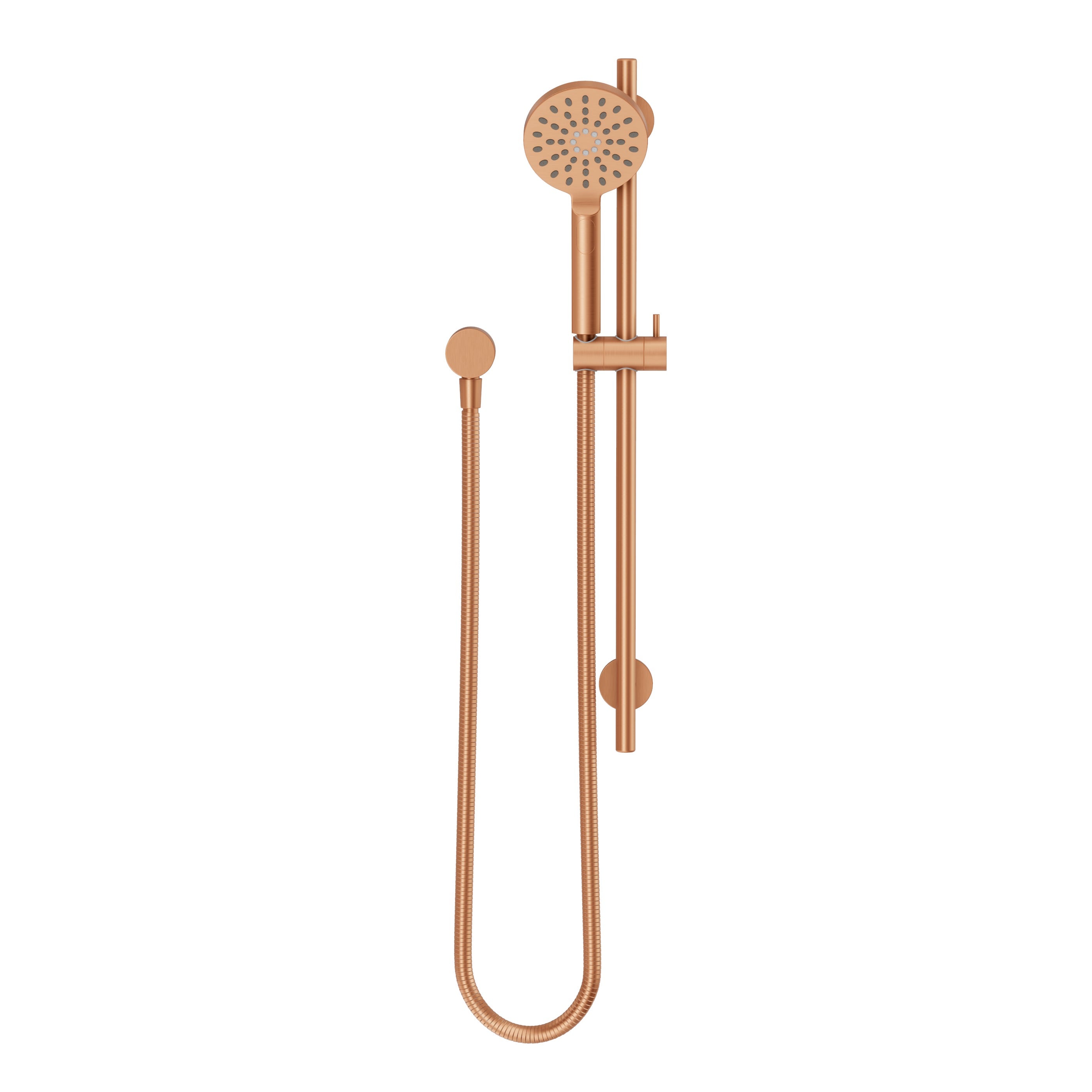 Adjustable Shower Rail Set with Round Hand Wand - Brushed Copper