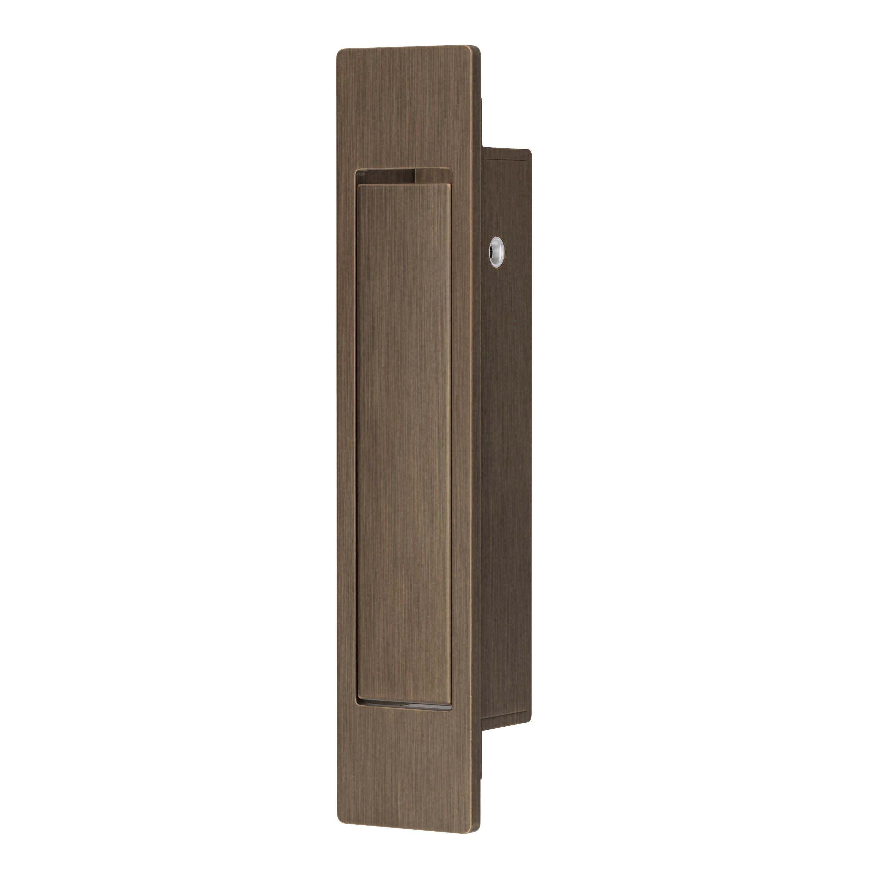 Concealed Sliding Door Edge Pull - Antique Brass