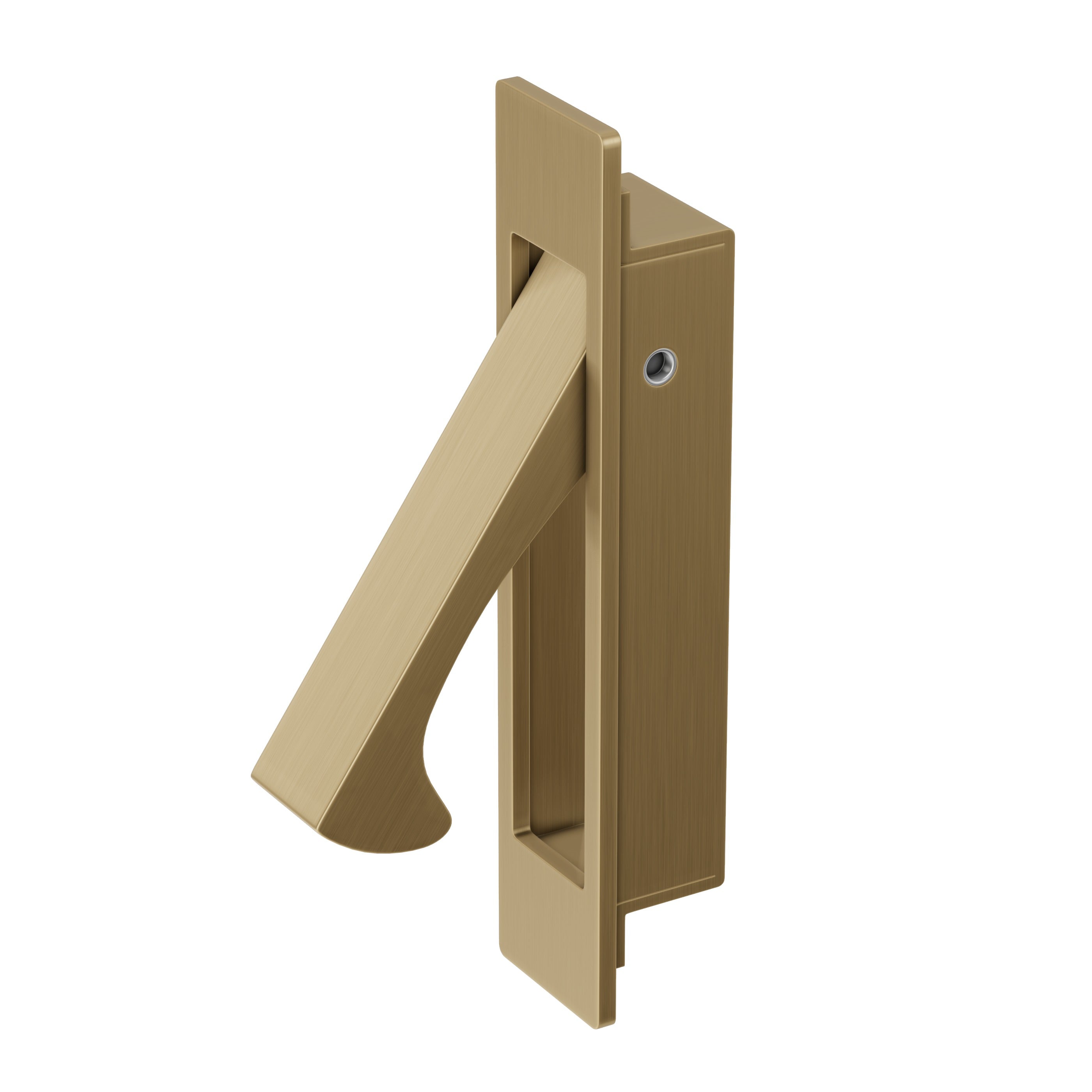 Concealed Sliding Door Edge Pull - Brushed Brass