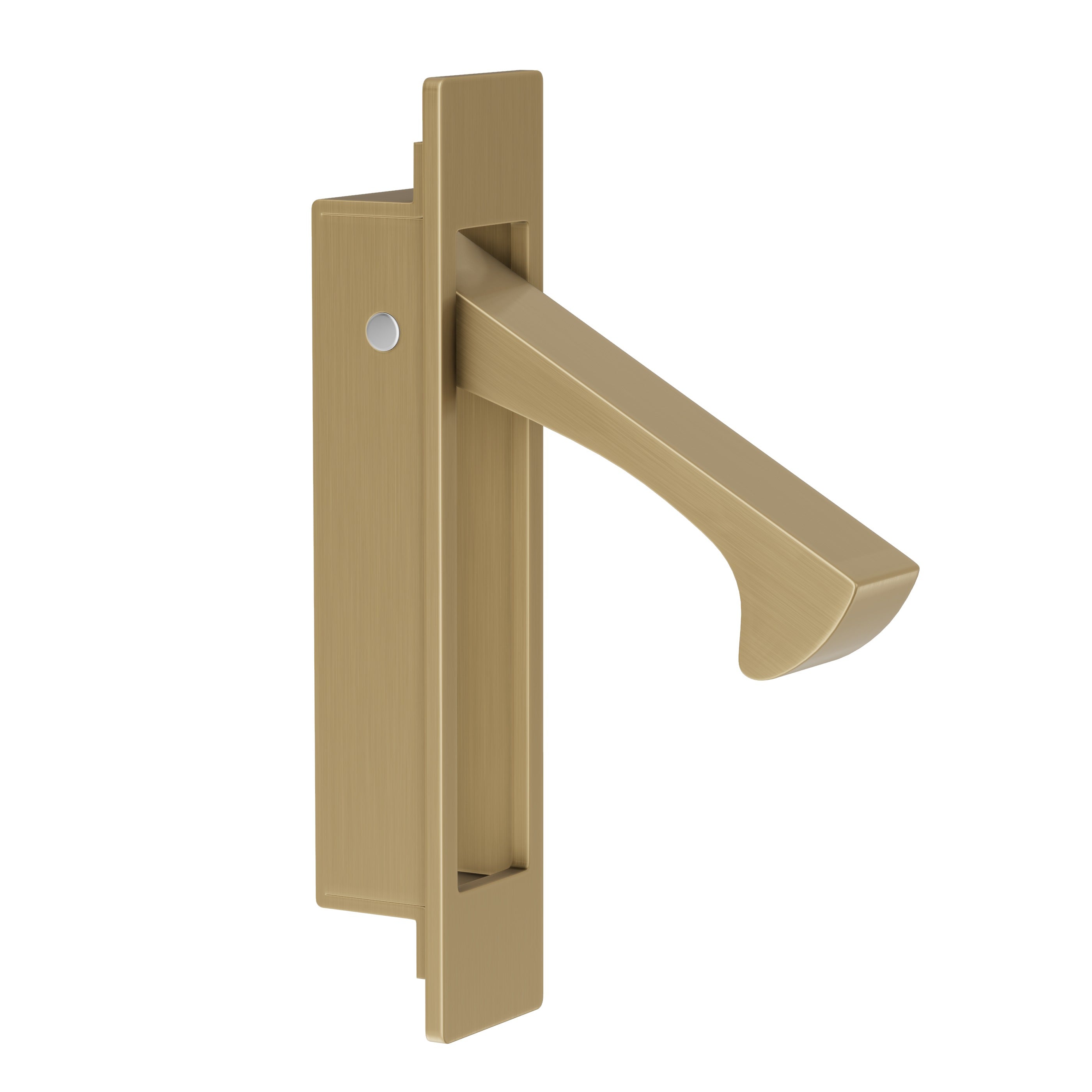 Concealed Sliding Door Edge Pull - Brushed Brass