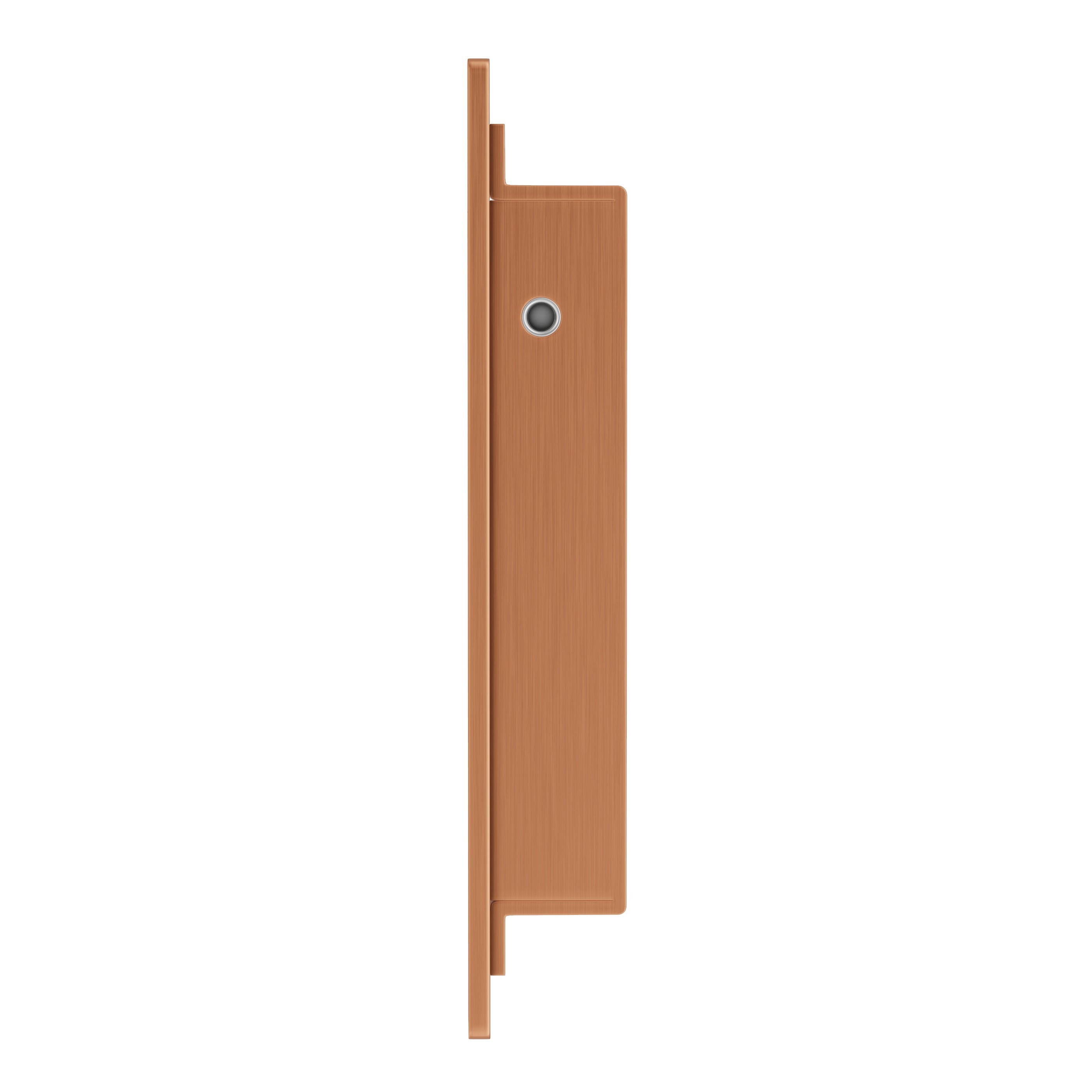 Concealed Sliding Door Edge Pull - Brushed Copper