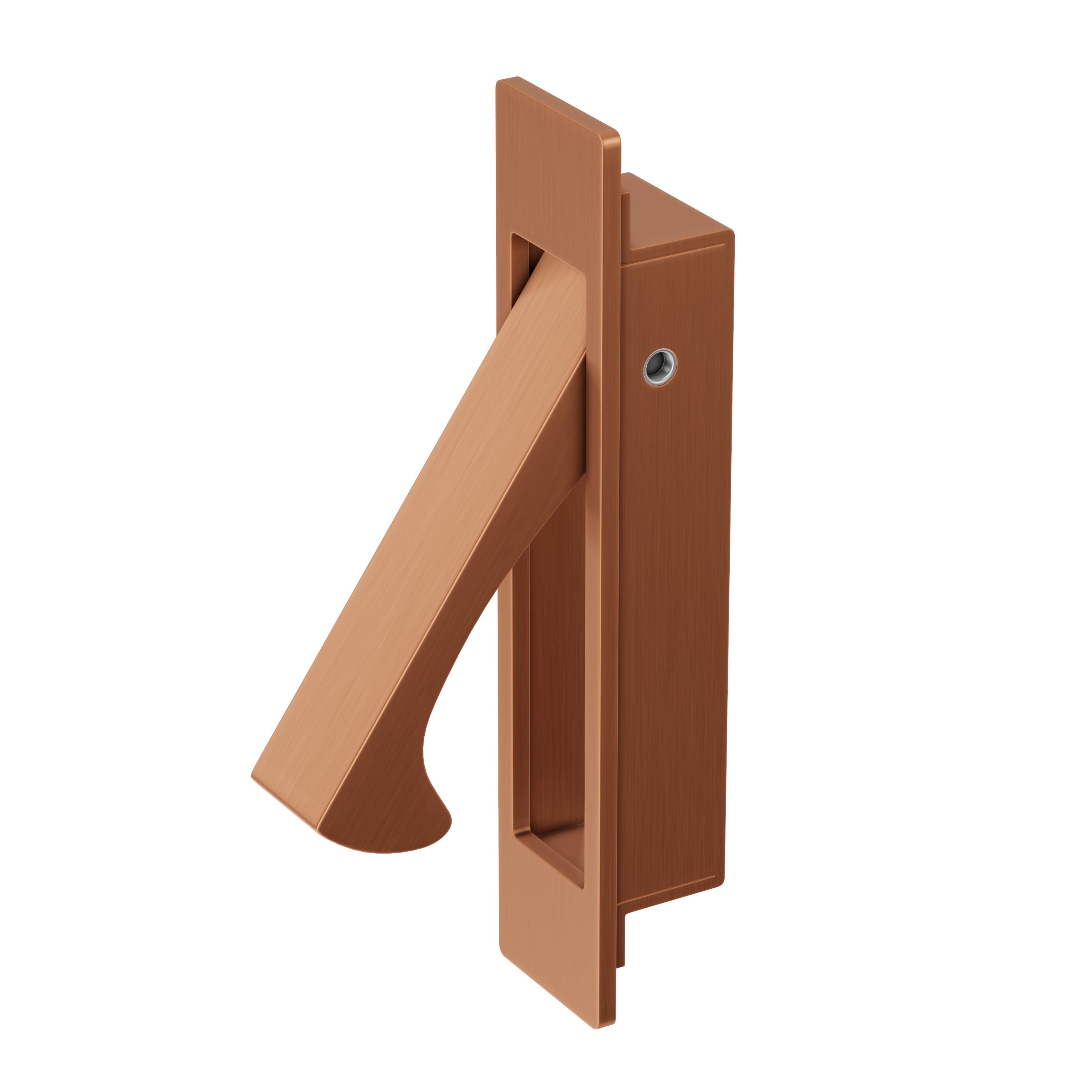 Concealed Sliding Door Edge Pull - Brushed Copper