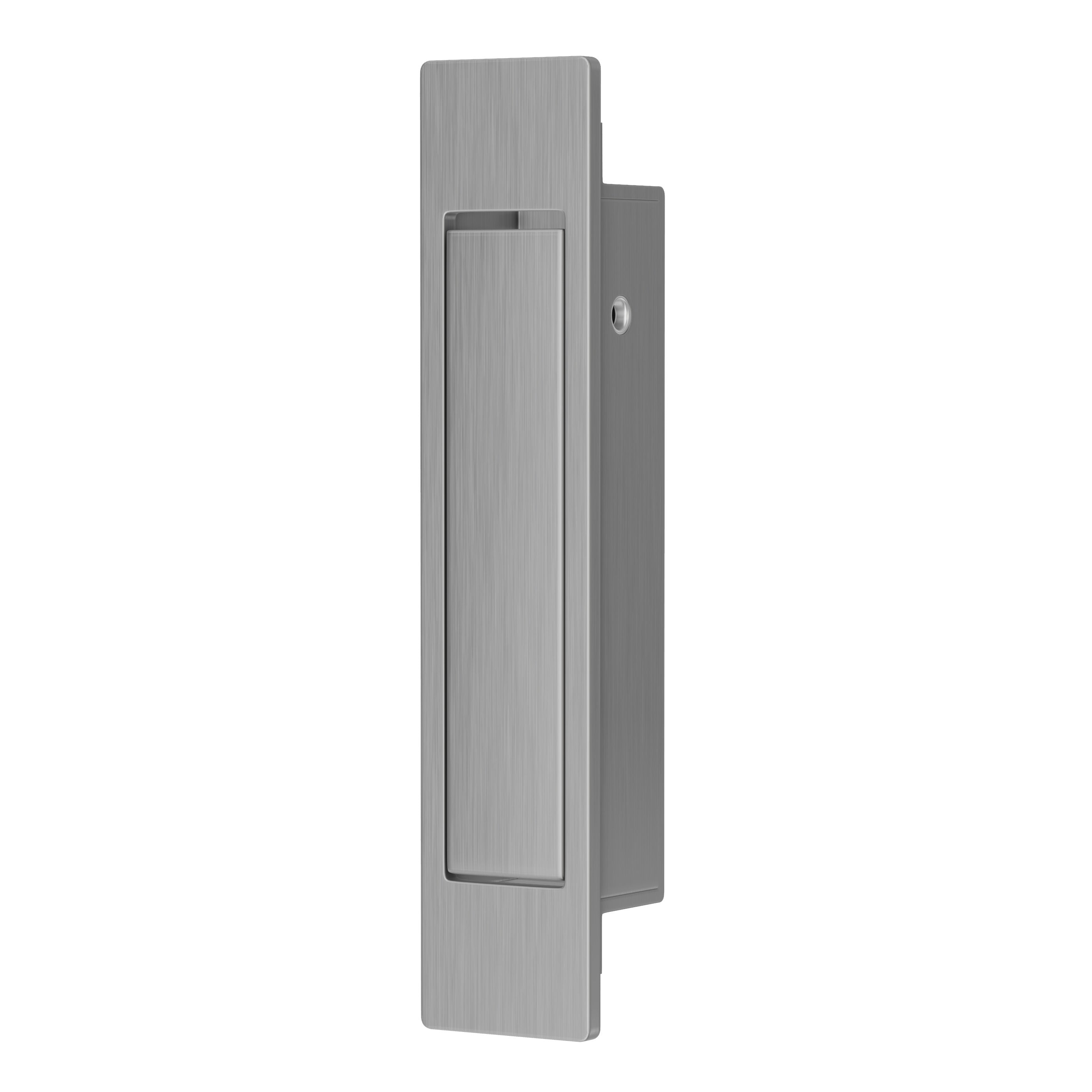Concealed Sliding Door Edge Pull - Brushed Nickel