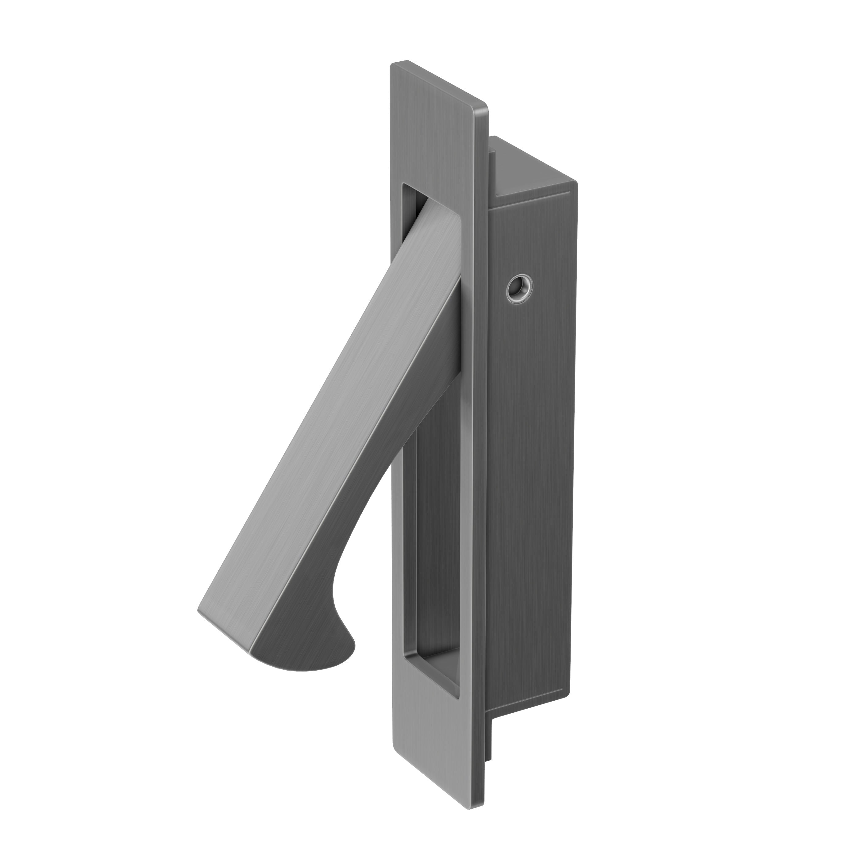 Concealed Sliding Door Edge Pull - Brushed Nickel