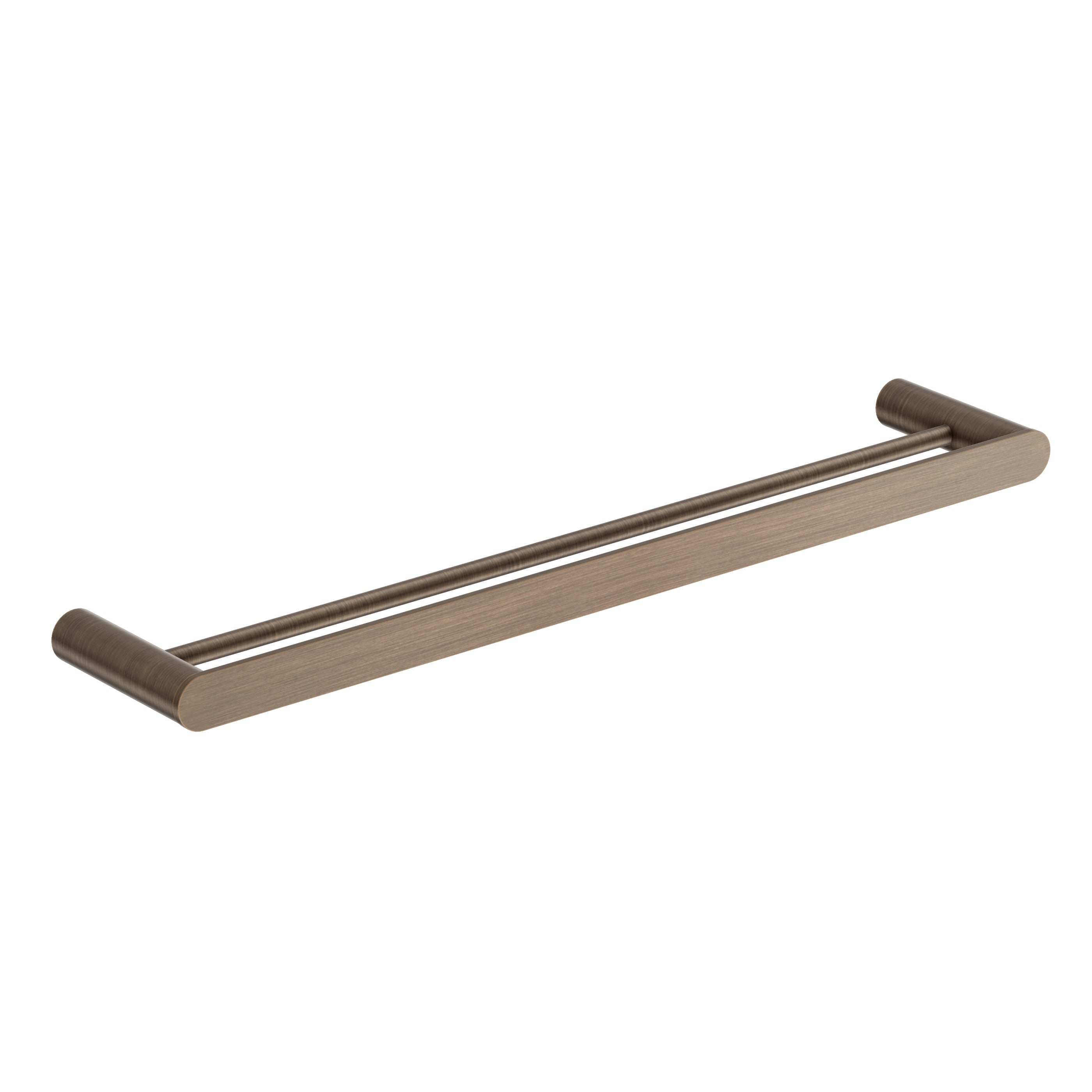 Double Towel Rail - Antique Brass