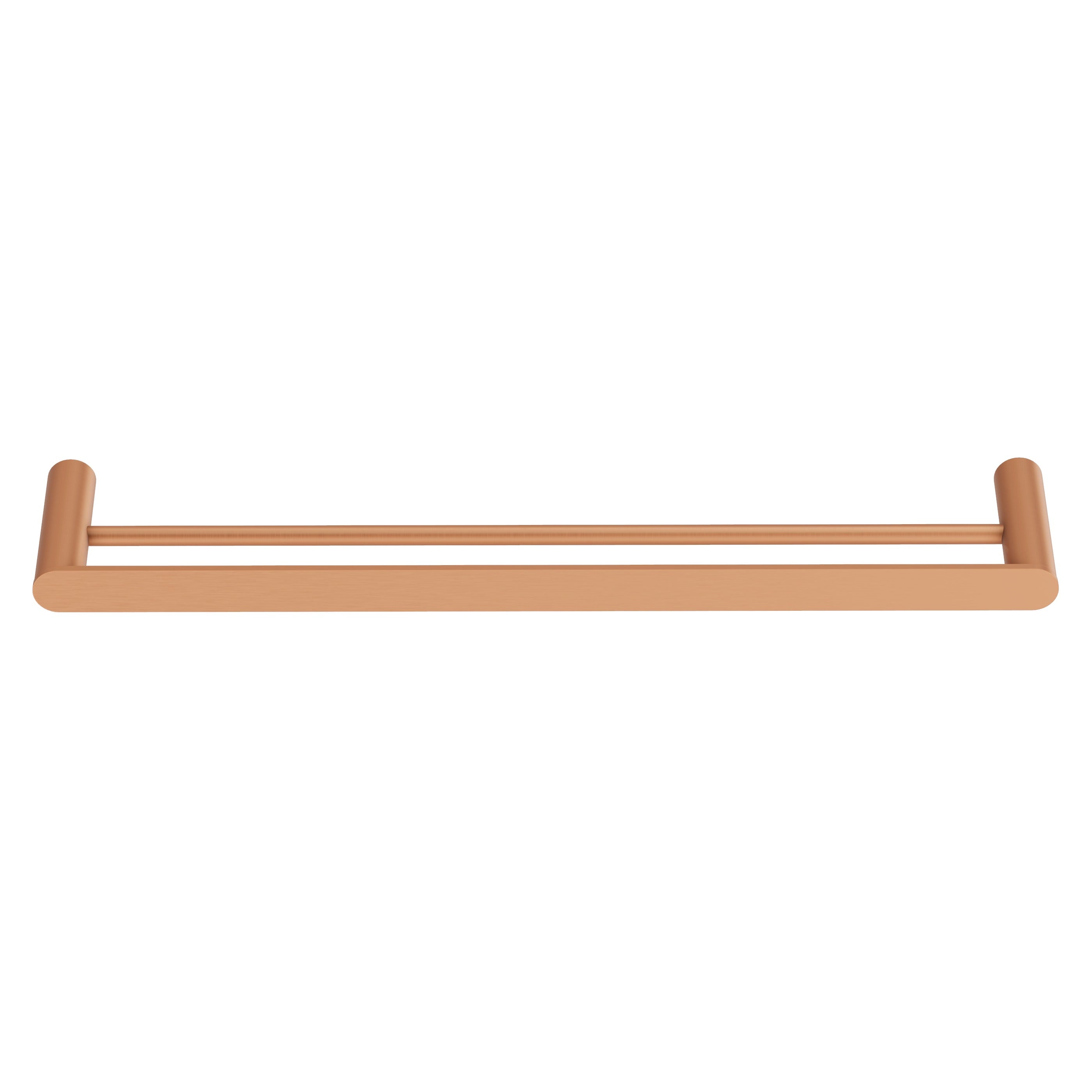 Double Towel Rail - Brushed Copper