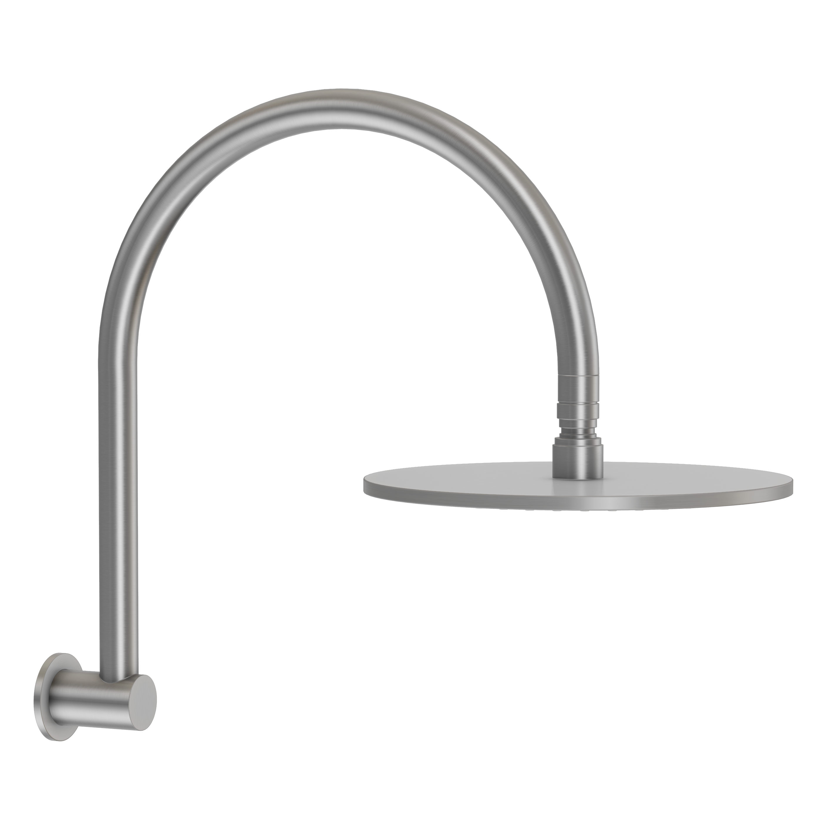 Gooseneck Shower Arm & Head - Brushed Nickel