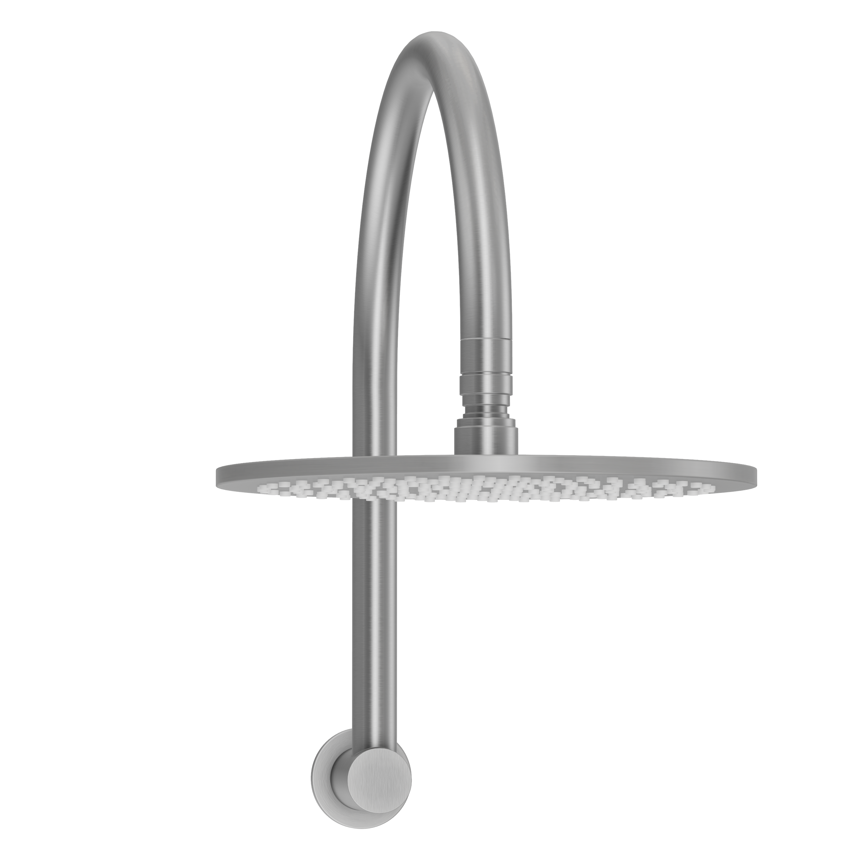 Gooseneck Shower Arm & Head - Brushed Nickel
