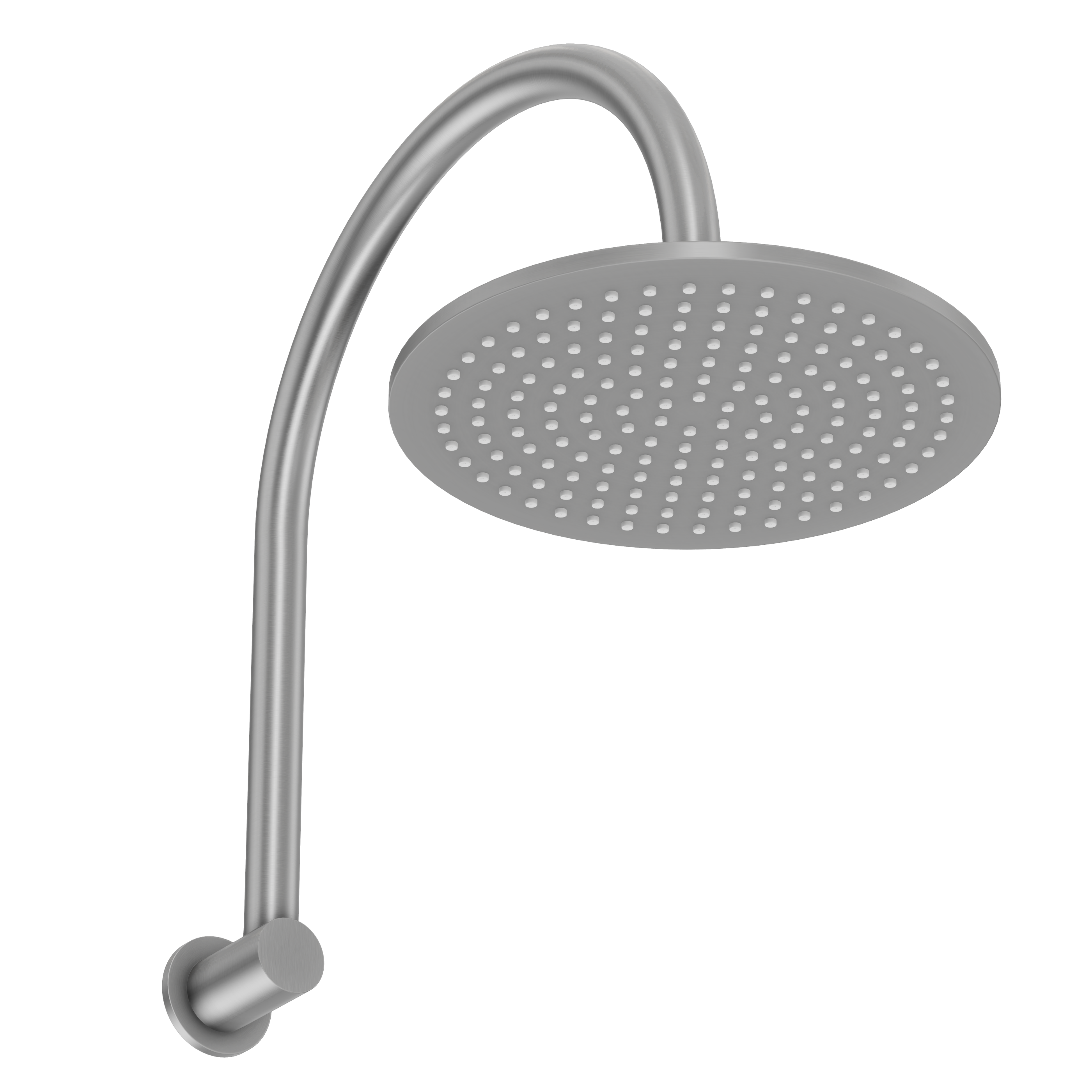 Gooseneck Shower Arm & Head - Brushed Nickel