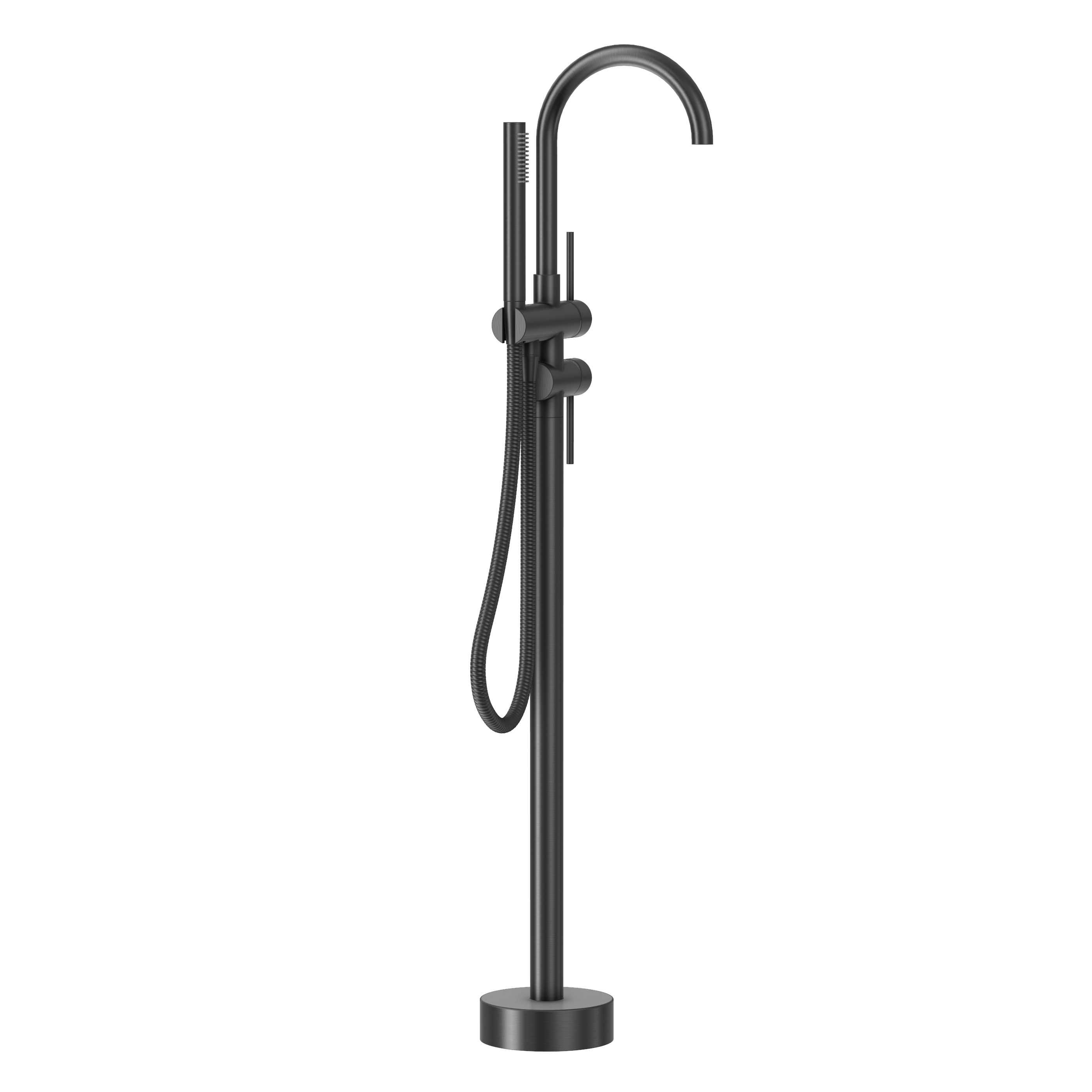 Haven Bath Filler with Hand Shower Wand - Gun Metal Brushed