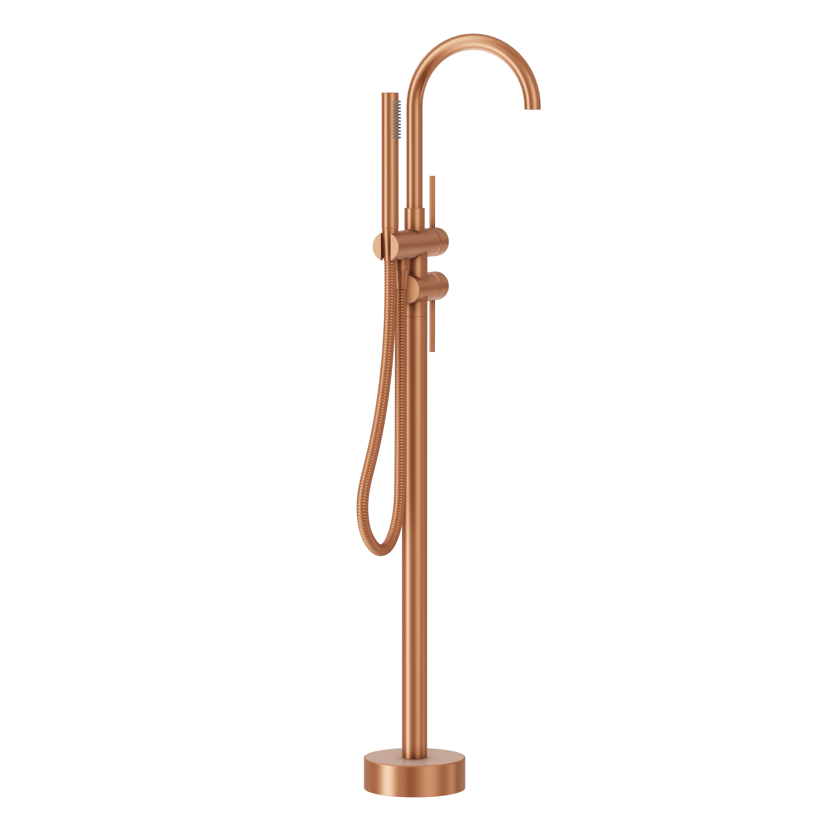 Haven Bath Filler with Hand Shower Wand - Brushed Copper