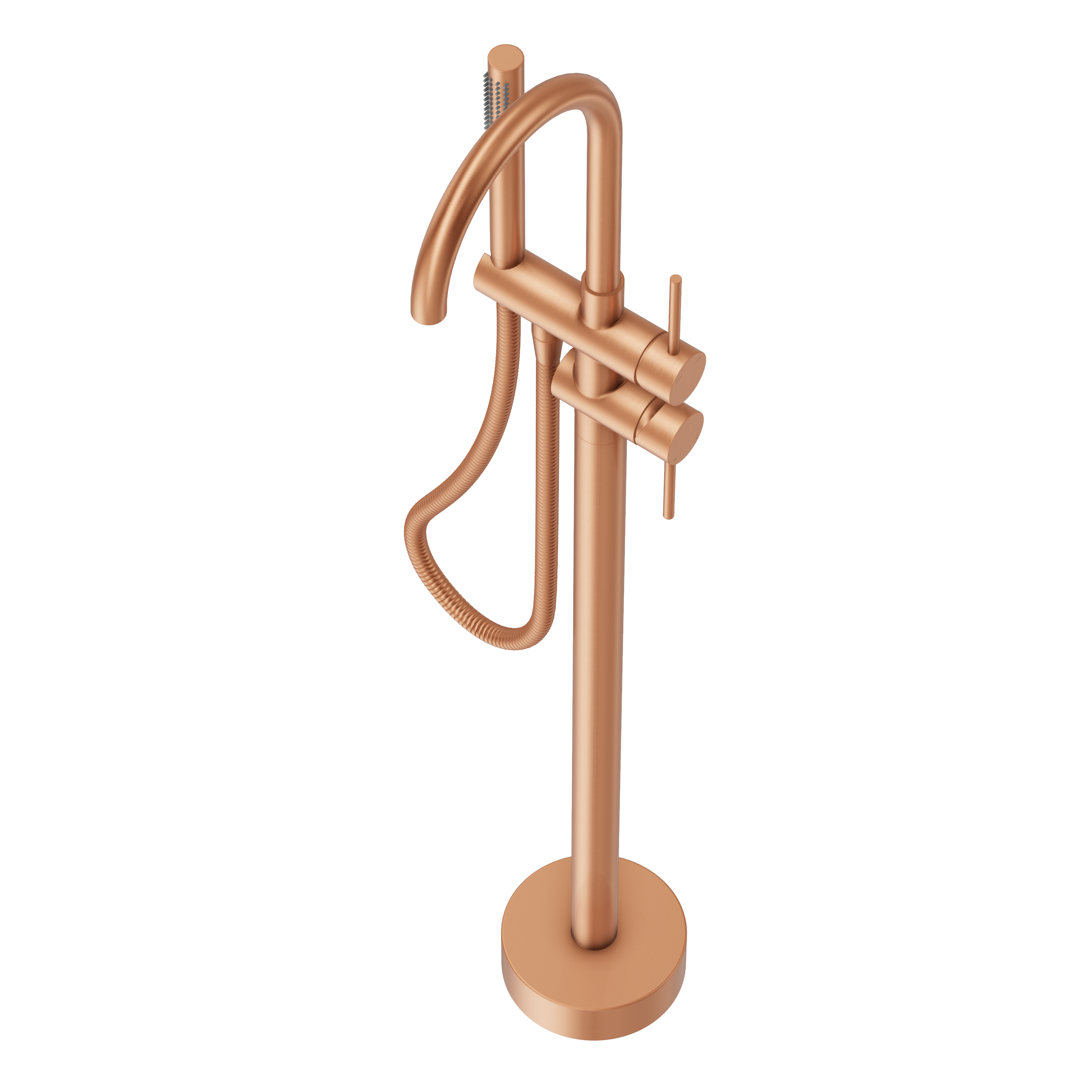 Haven Bath Filler with Hand Shower Wand - Brushed Copper