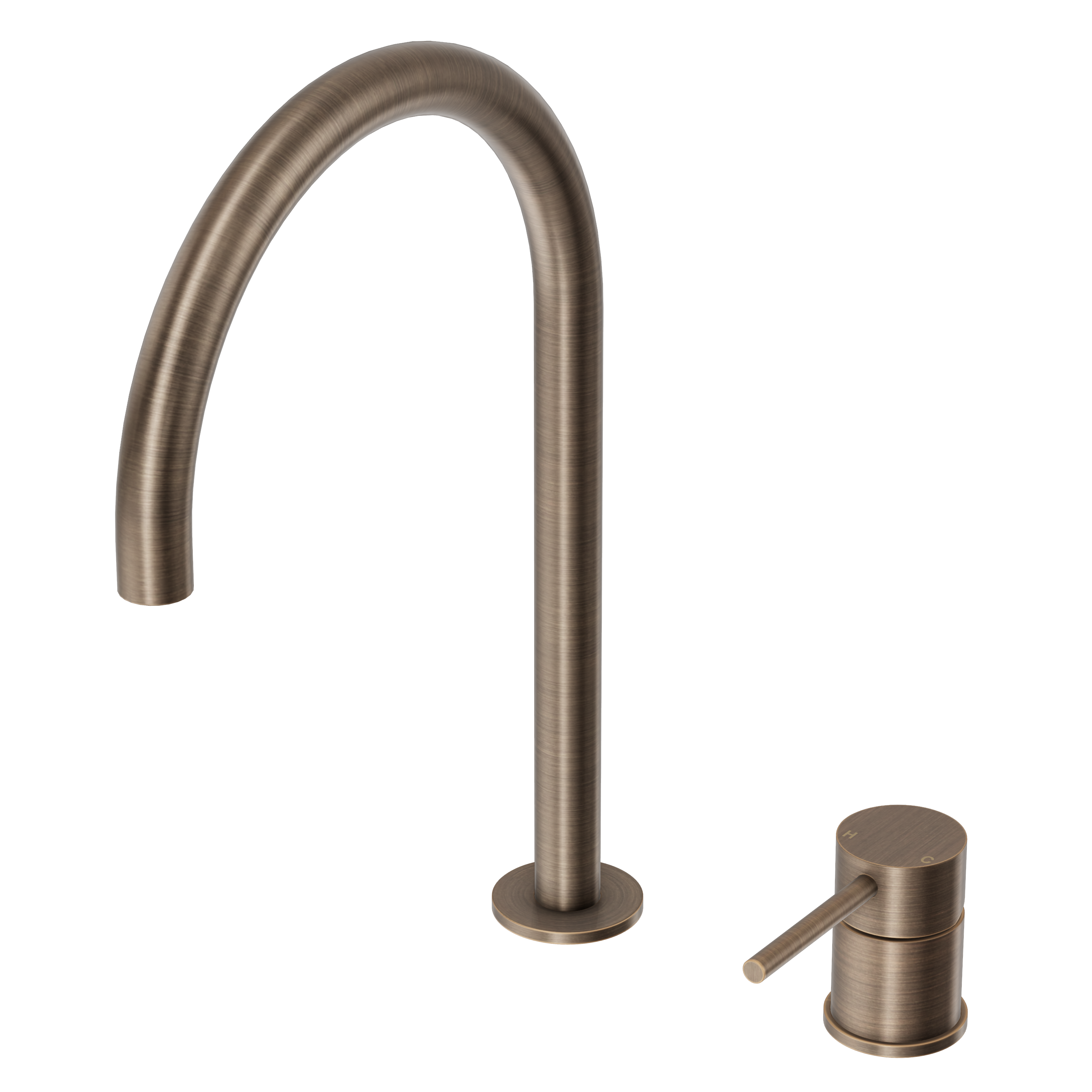 Haven Basin Hob Mixer Set - Antique Brass