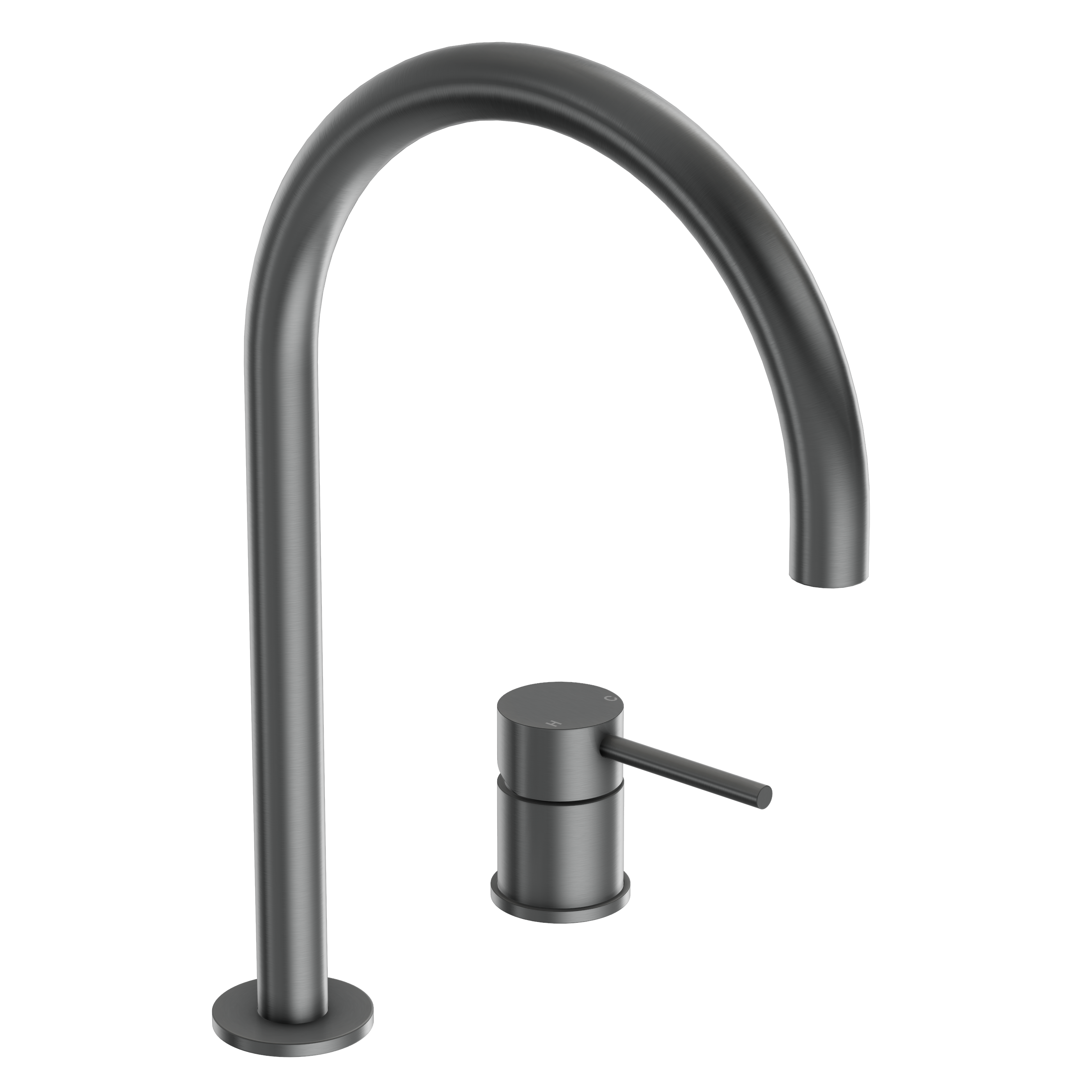 Haven Basin Hob Mixer Set - Gun Metal Brushed