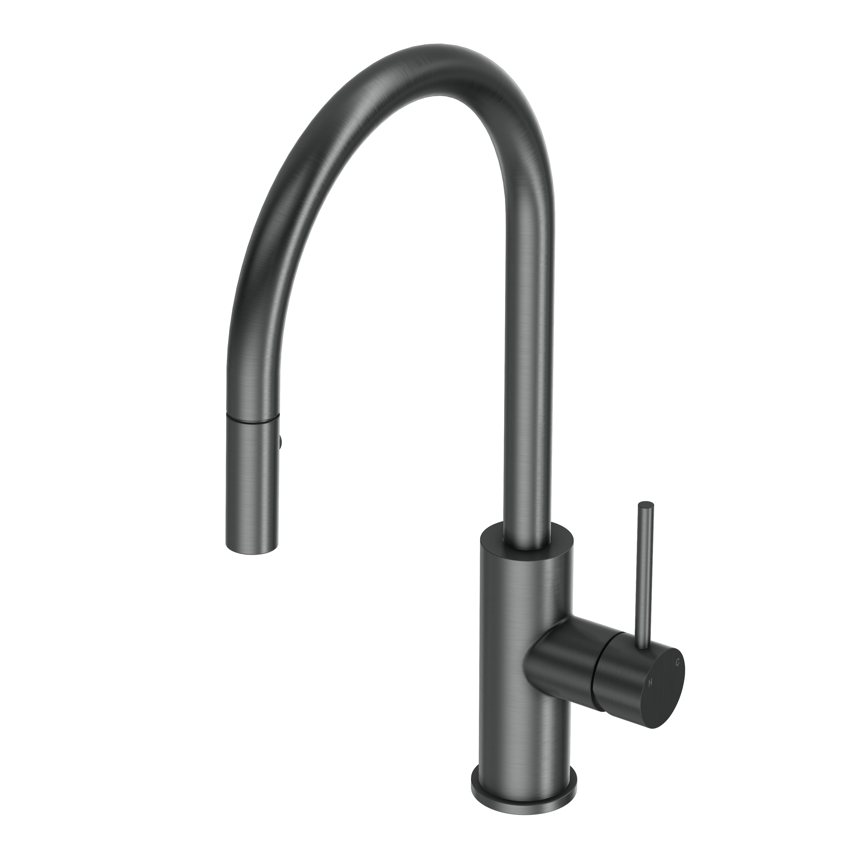 Haven Gooseneck Pull Out Mixer - Gun Metal Brushed