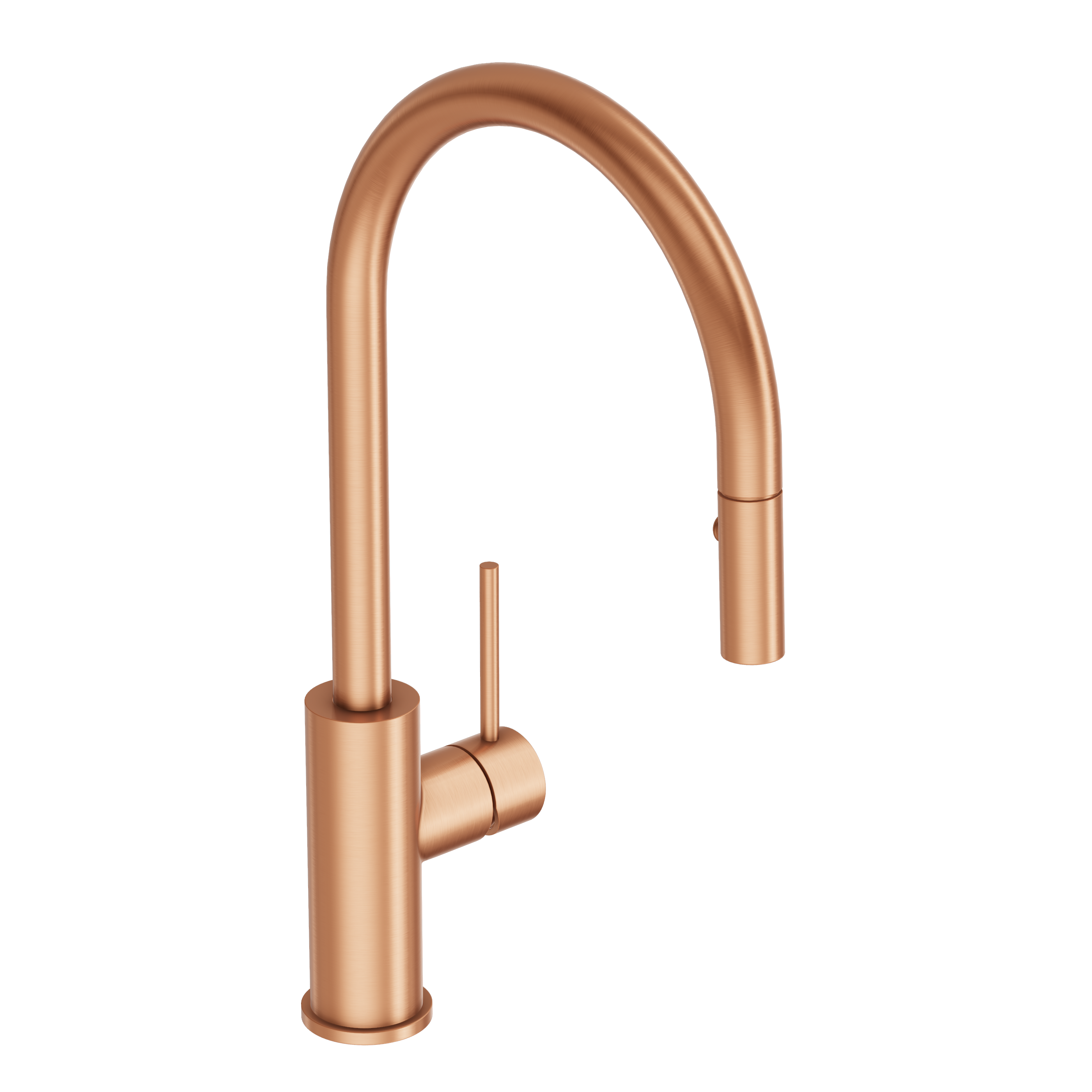 Haven Gooseneck Pull Out Mixer - Brushed Copper