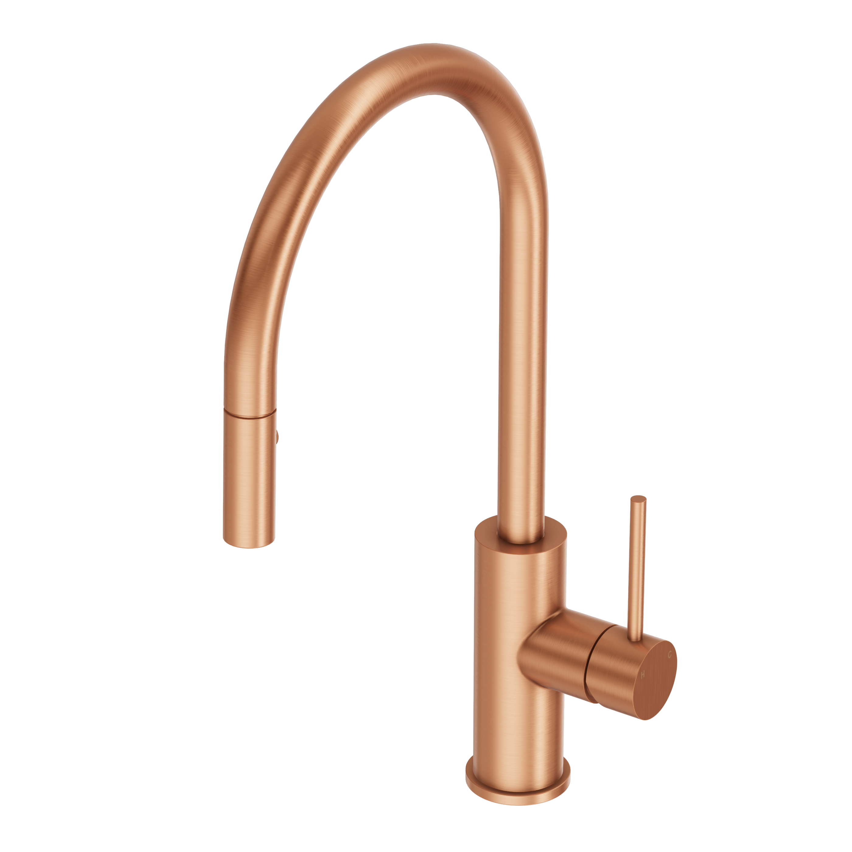Haven Gooseneck Pull Out Mixer - Brushed Copper