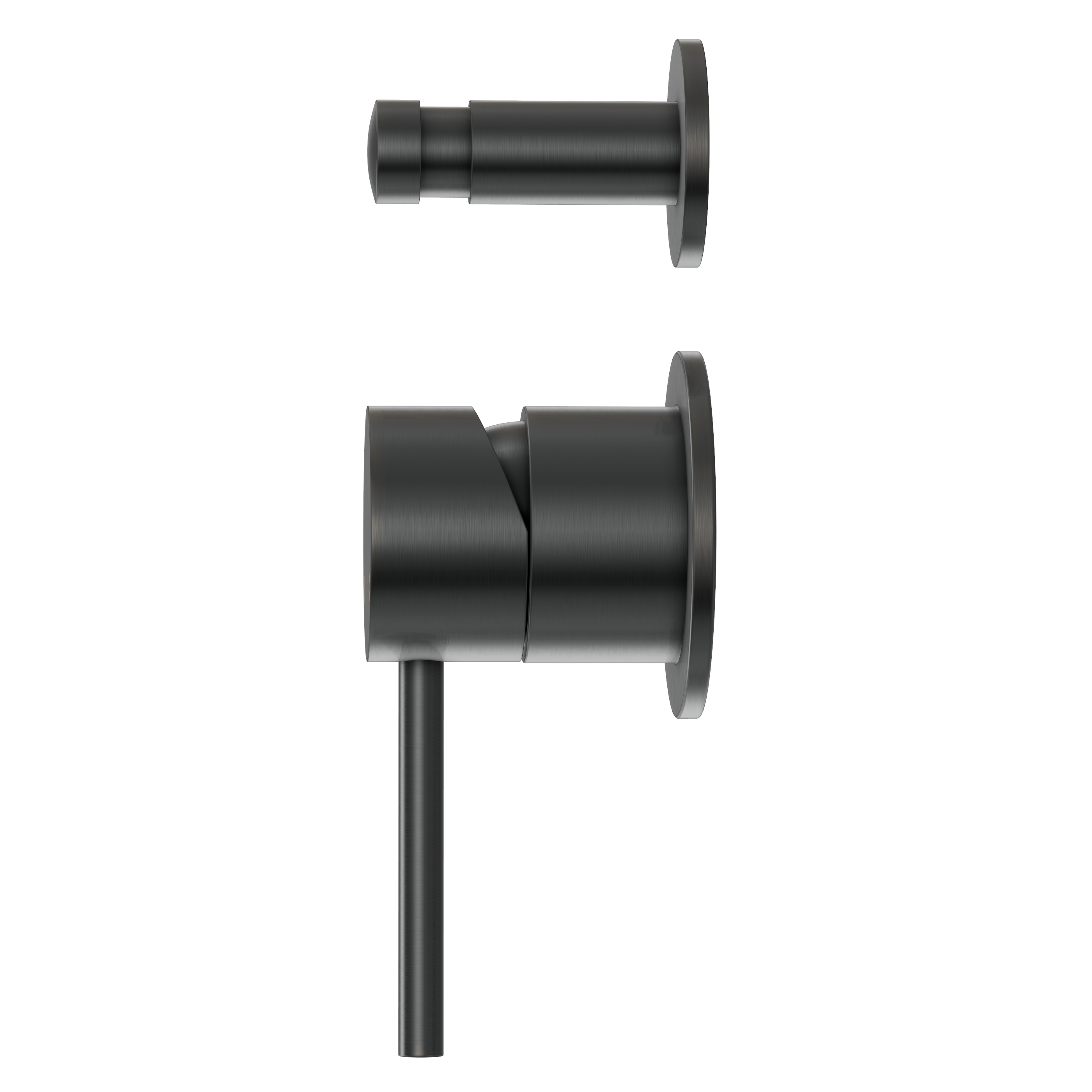 Haven Minimal Diverter Wall Mixer - Gun Metal Brushed